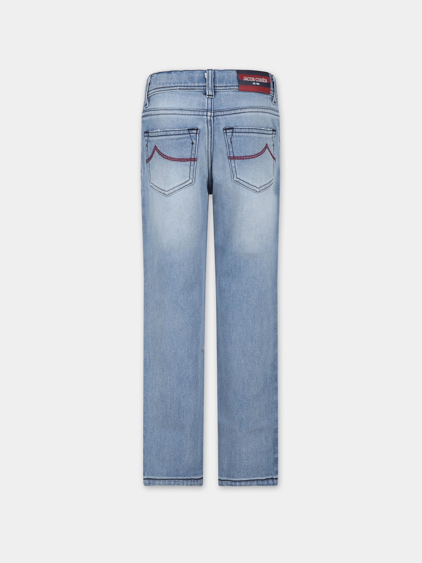Jeans blu per bambino con logo,Jacob Cohen,HMPA002 1 DS008 4053
