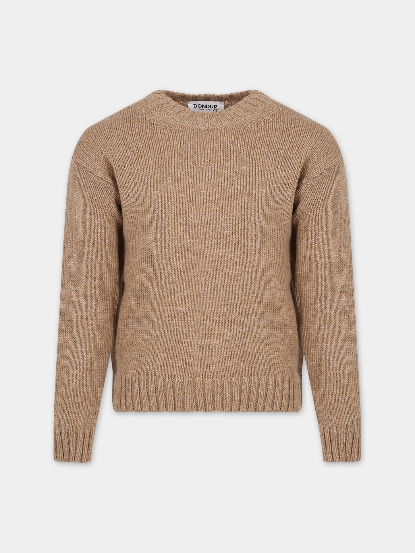 Maglione beige per bambino con logo,Dondup Kids,DMMA009 C FL002 0037