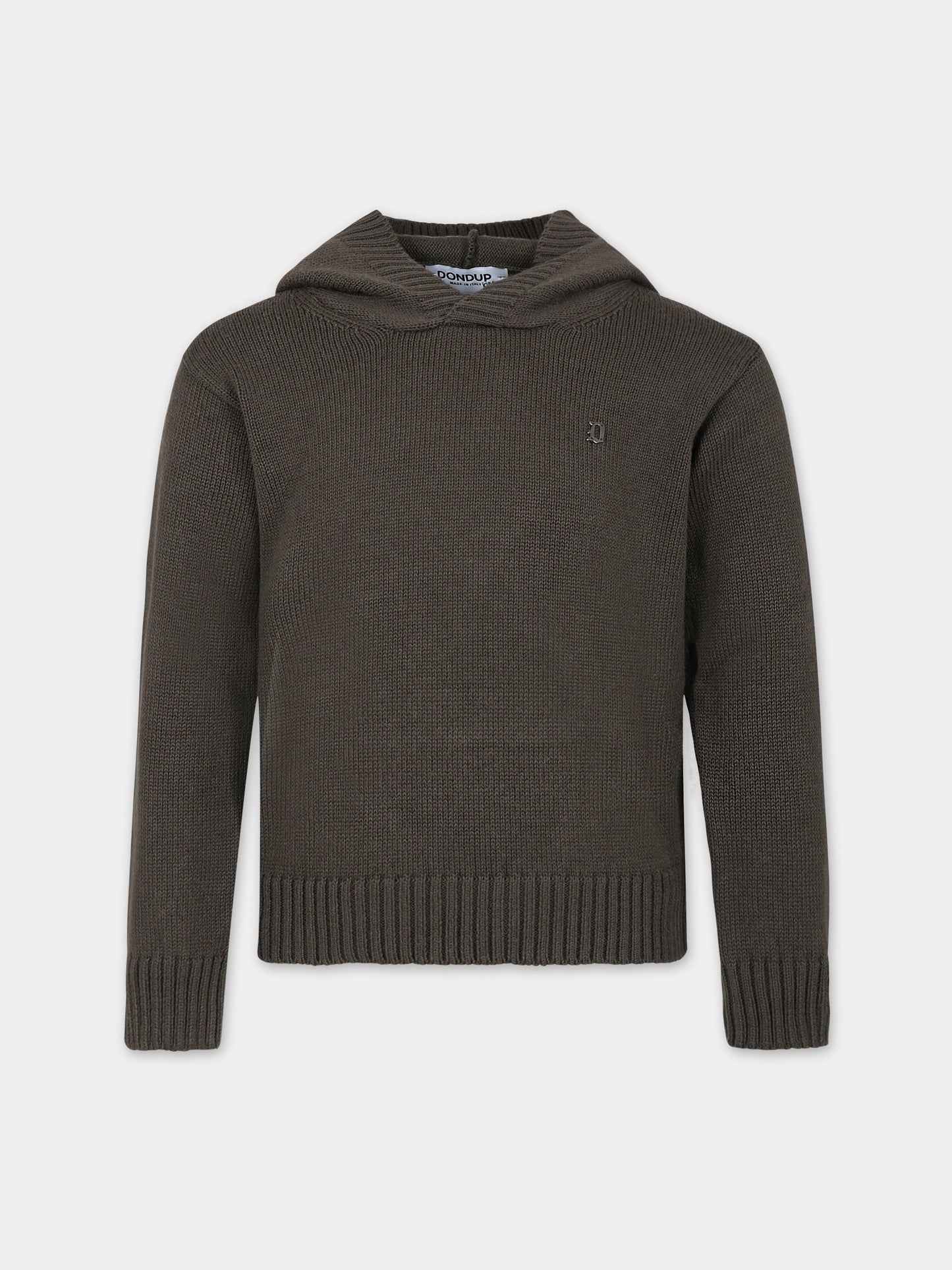 Maglione verde per bambino con logo,Dondup Kids,DMMA005 C FL011 1005