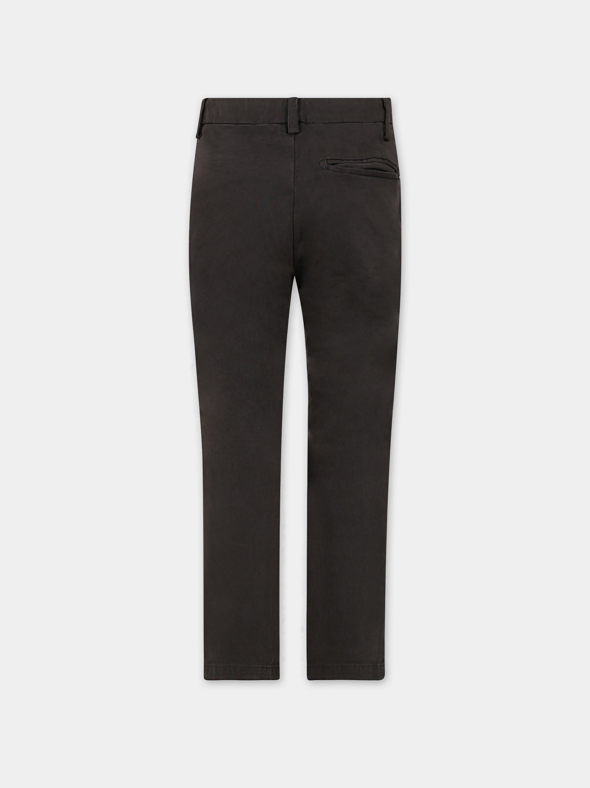 Pantaloni marroni per bambino con logo,Dondup Kids,DMPA007 0 CE246 6060