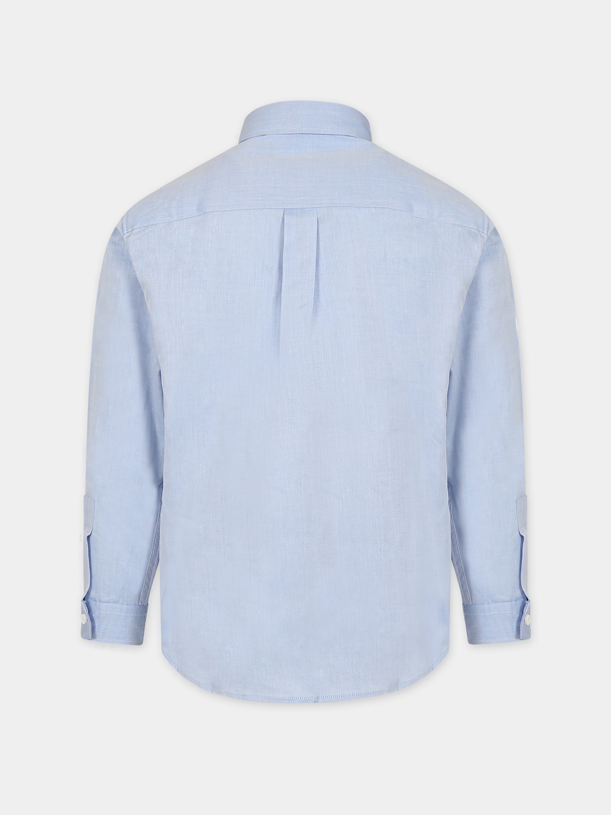 Camicia azzurra per bambino con logo,Dondup Kids,DMCA003 0 CA275 9034