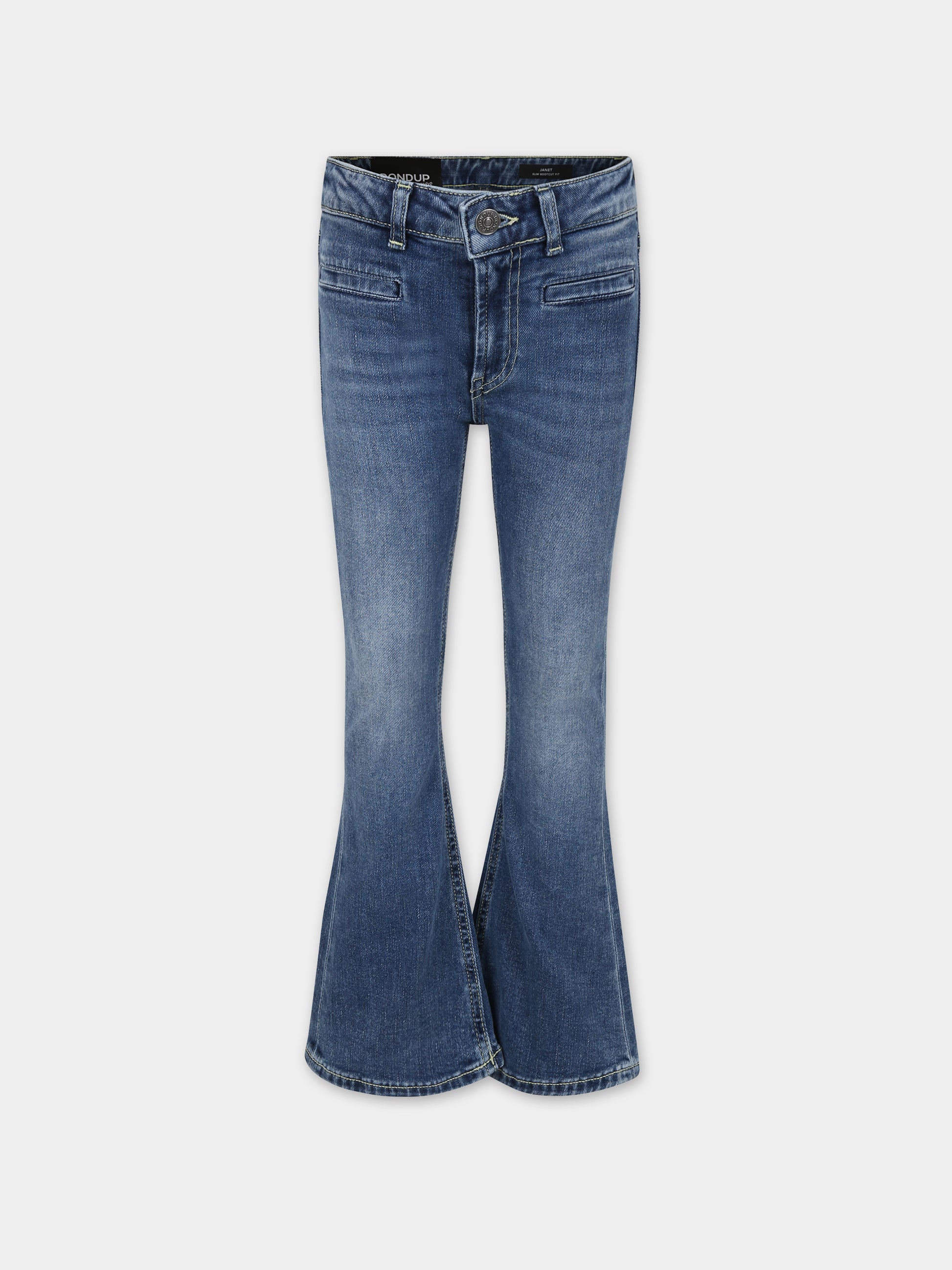 Jeans blu per bambina con logo,Dondup Kids,DFPA033 C DS039 4005