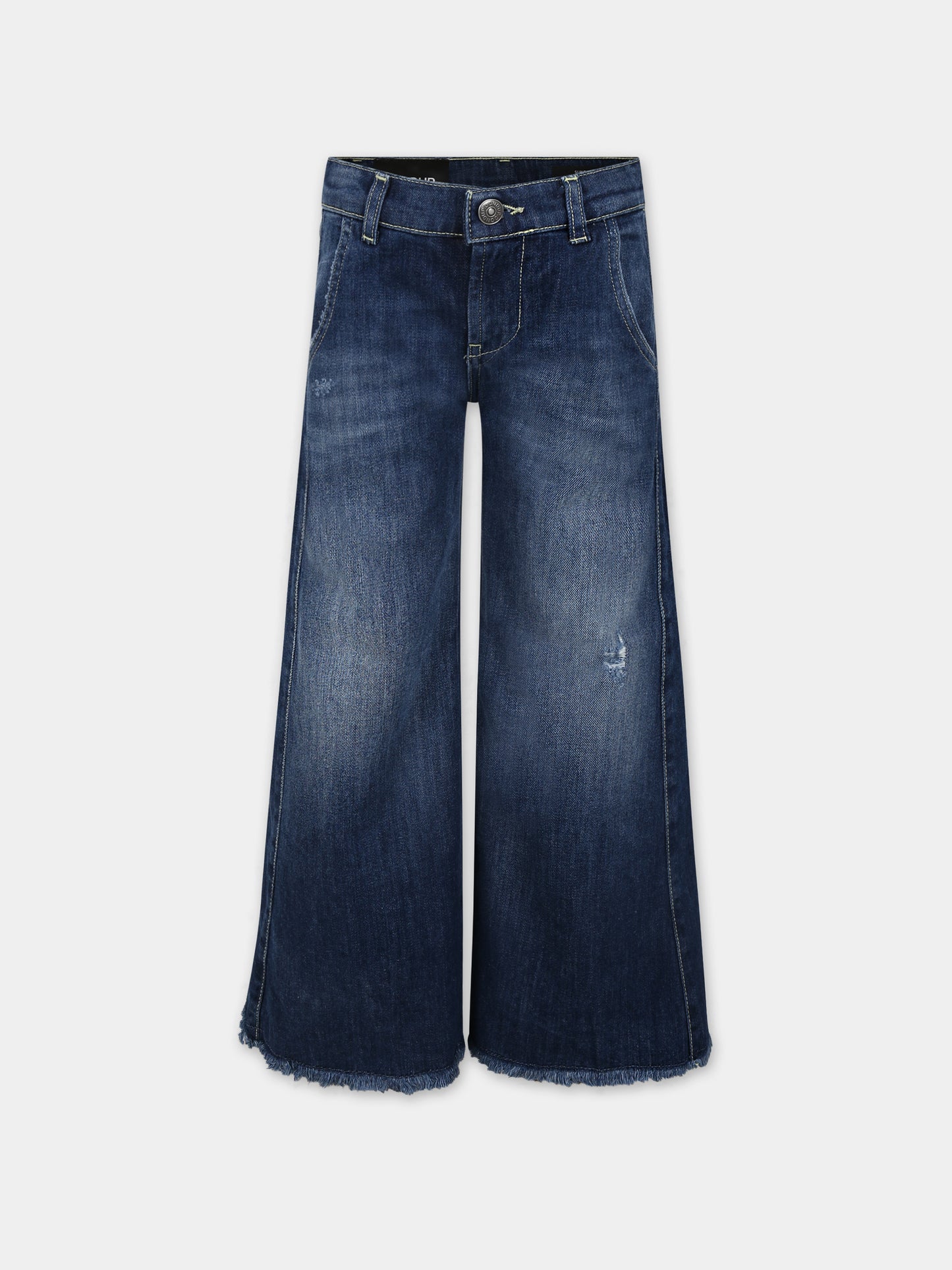 Jeans blu per bambina con logo,Dondup Kids,DFPA028 C DS040 4025