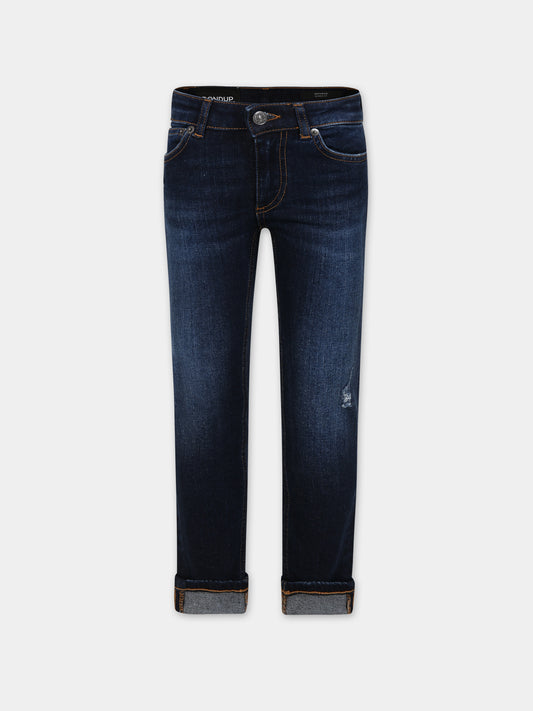 Jeans blu per bambina con logo,Dondup Kids,DFPA014 C DS041 4025