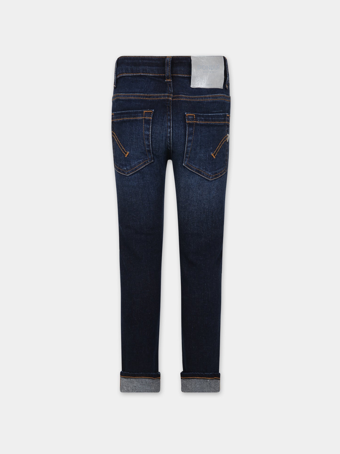 Jeans blu per bambina con logo,Dondup Kids,DFPA014 C DS041 4025