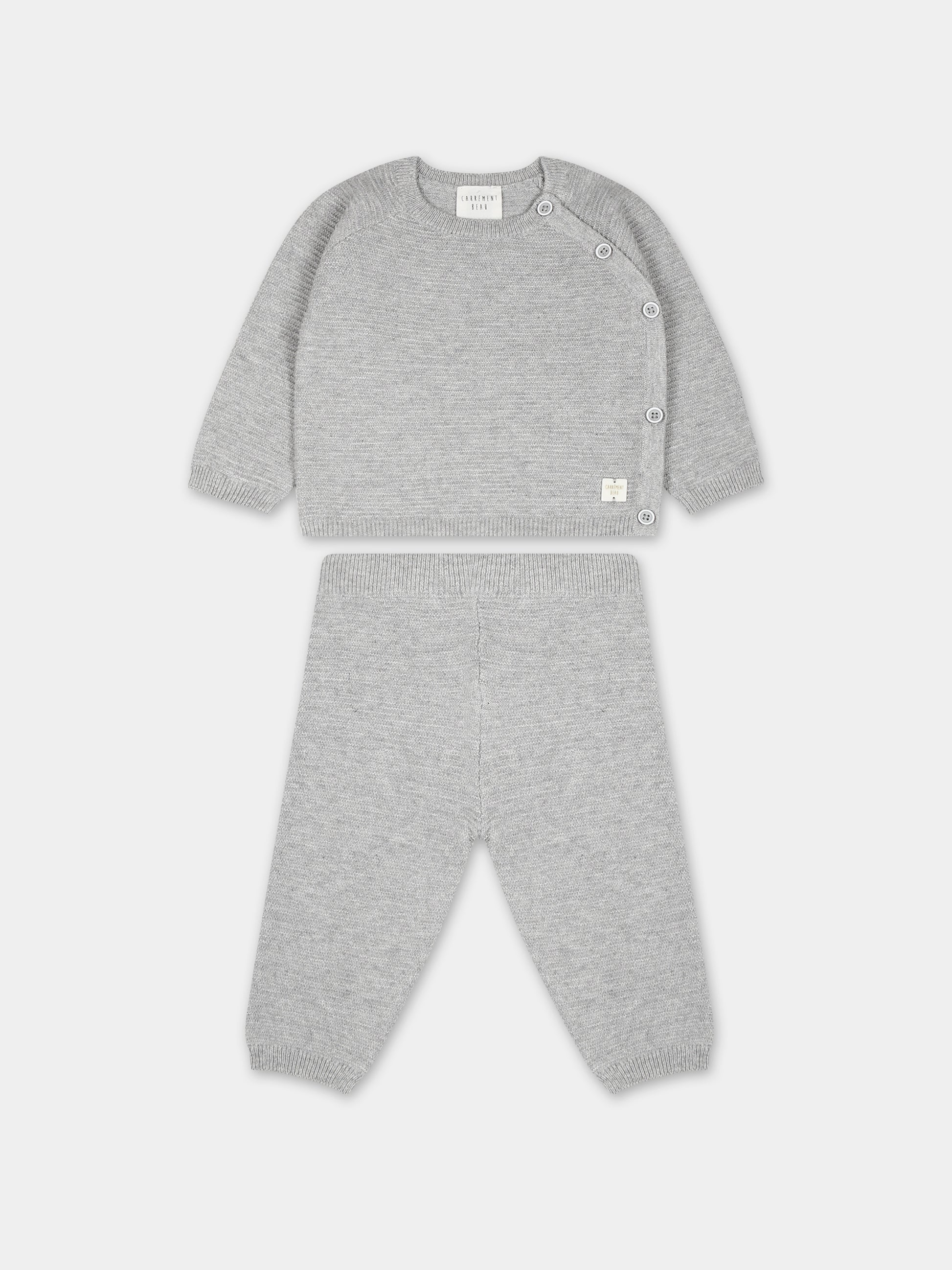 Completo grigio per neonati,Carrement Beau,Y98231 A06