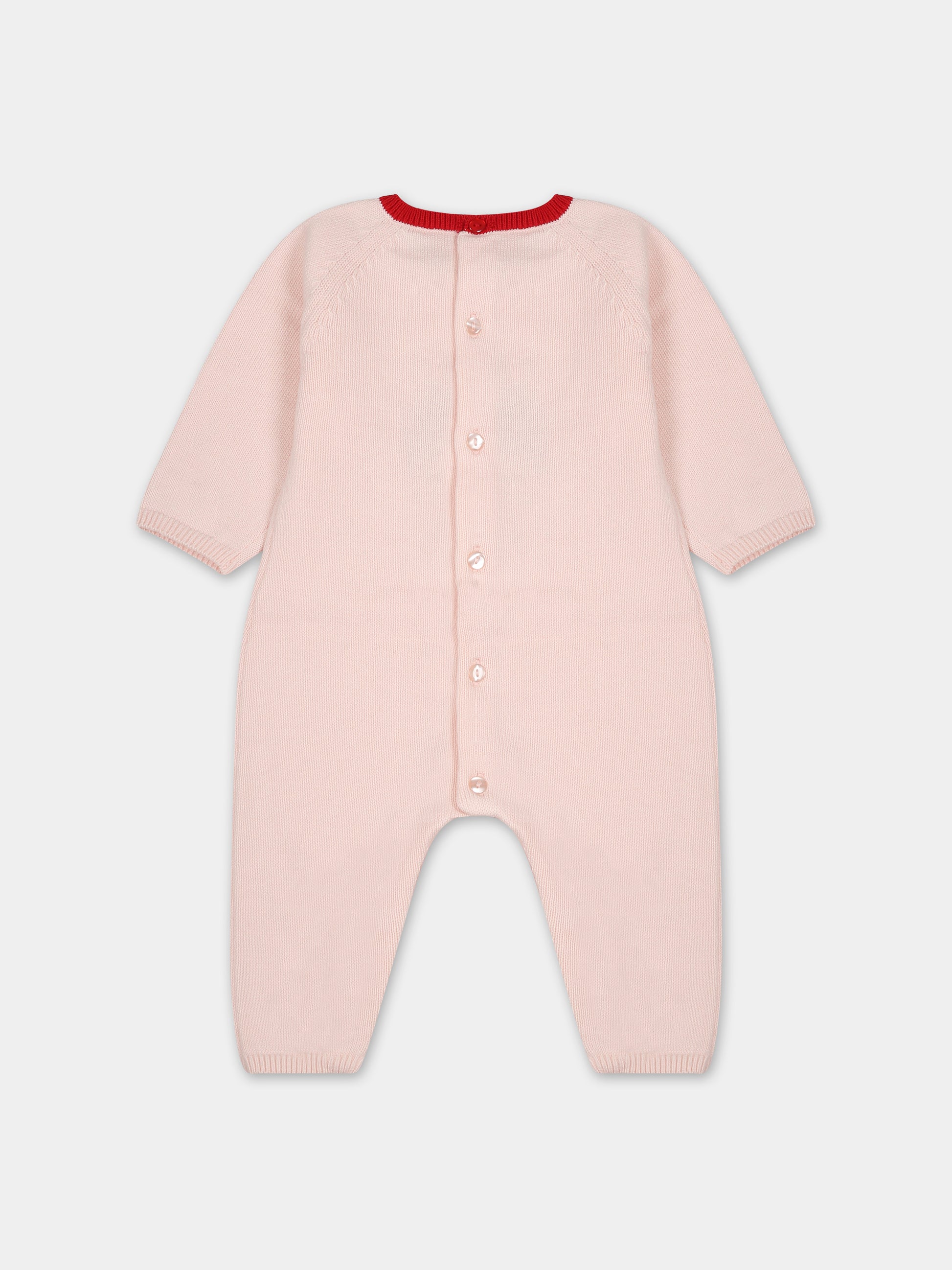 Tutina rosa con mela per neonata,Carrement Beau,Y94299 43B