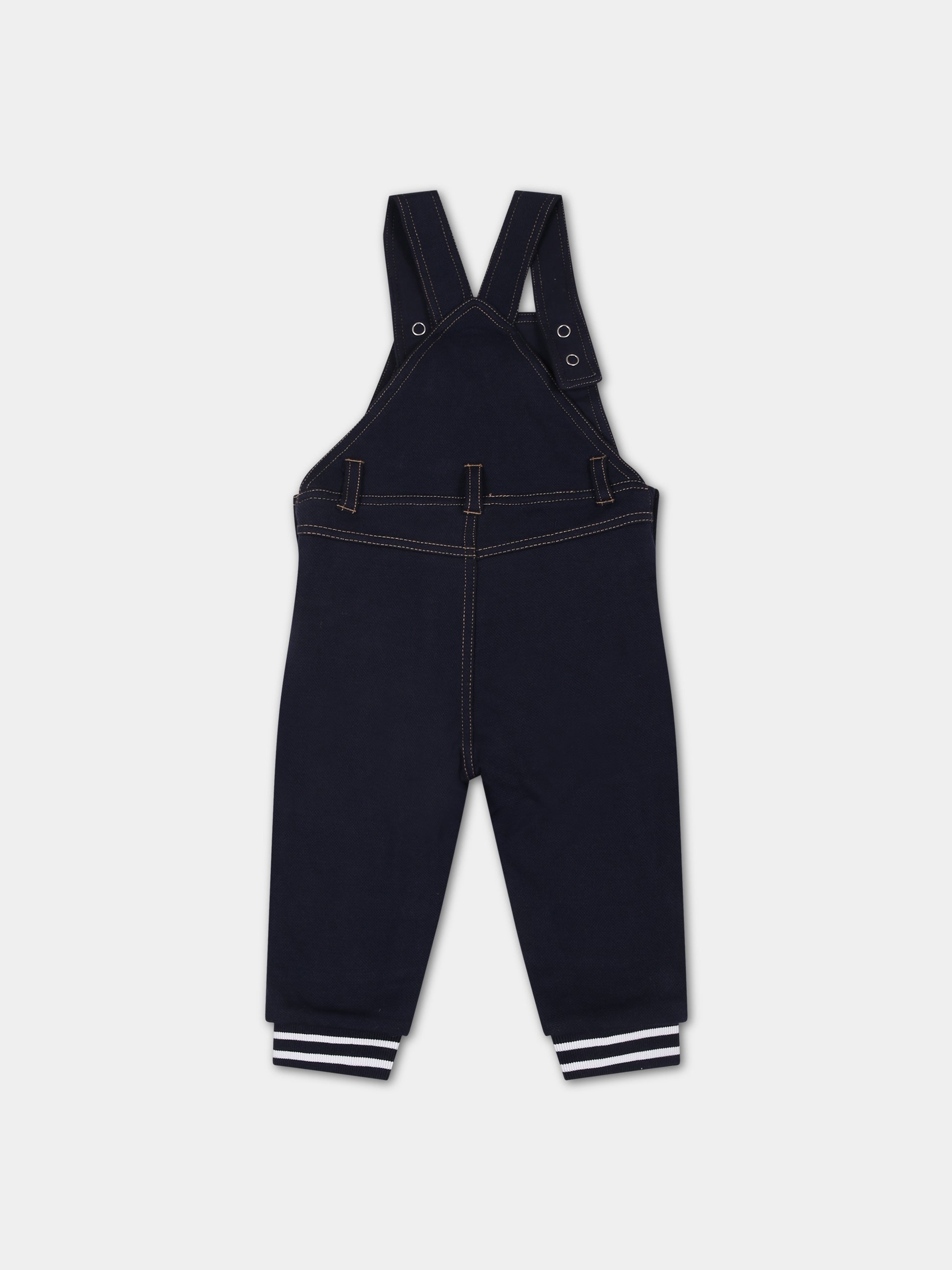 Salopette blu per neonato,Boss,J94351 849