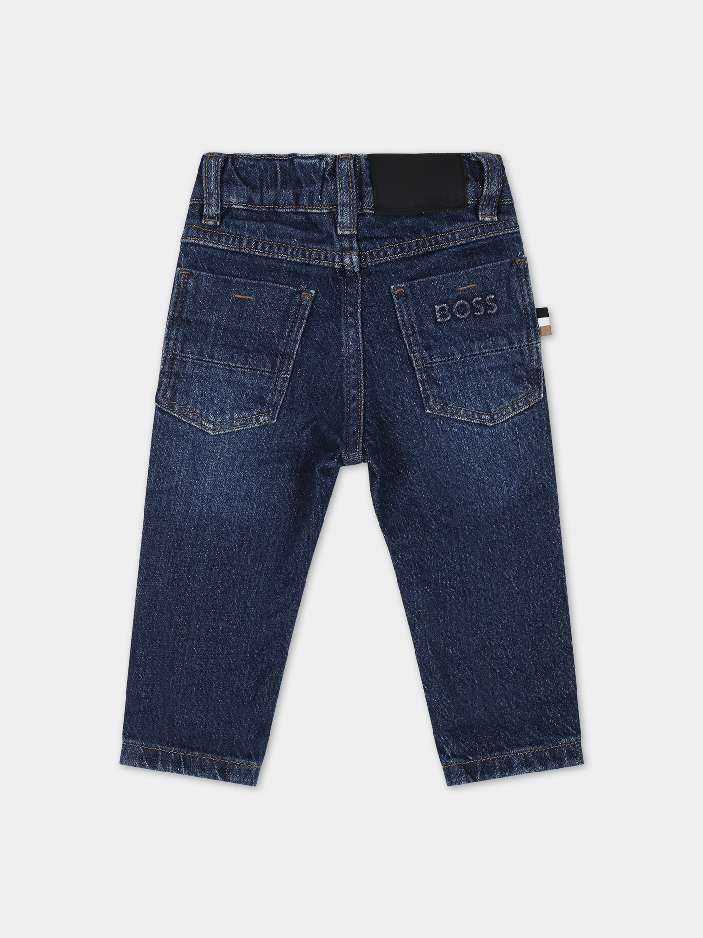 Jeans denim per neonato con logo,Boss,J04487 Z07