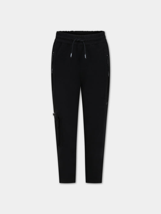 Pantalone casual nero per bambino,Boss,J24870 09B