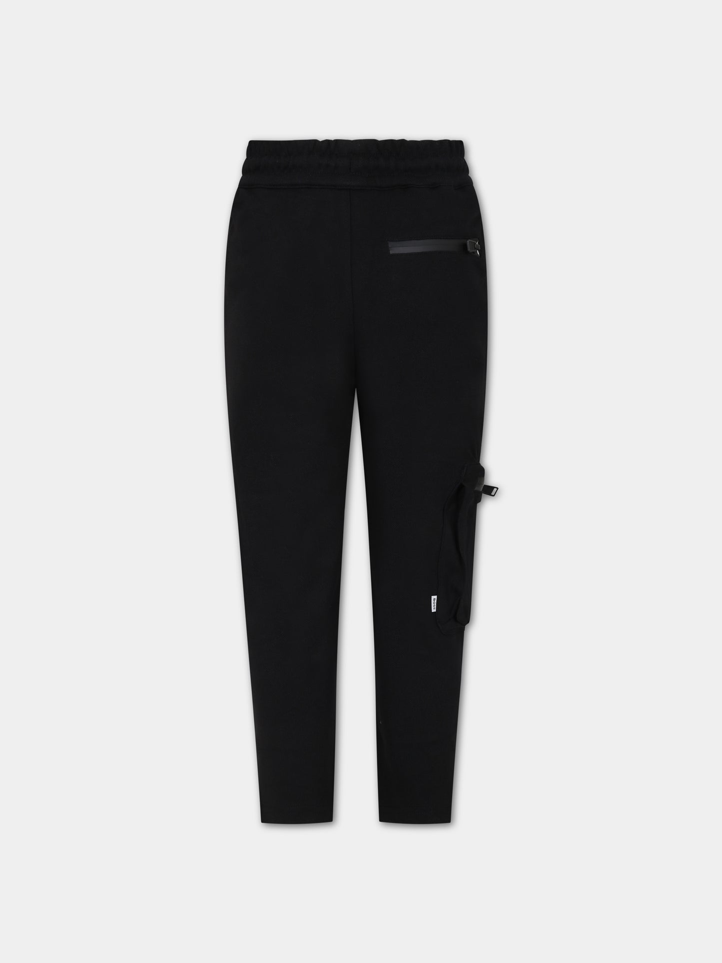 Pantalone casual nero per bambino,Boss,J24870 09B