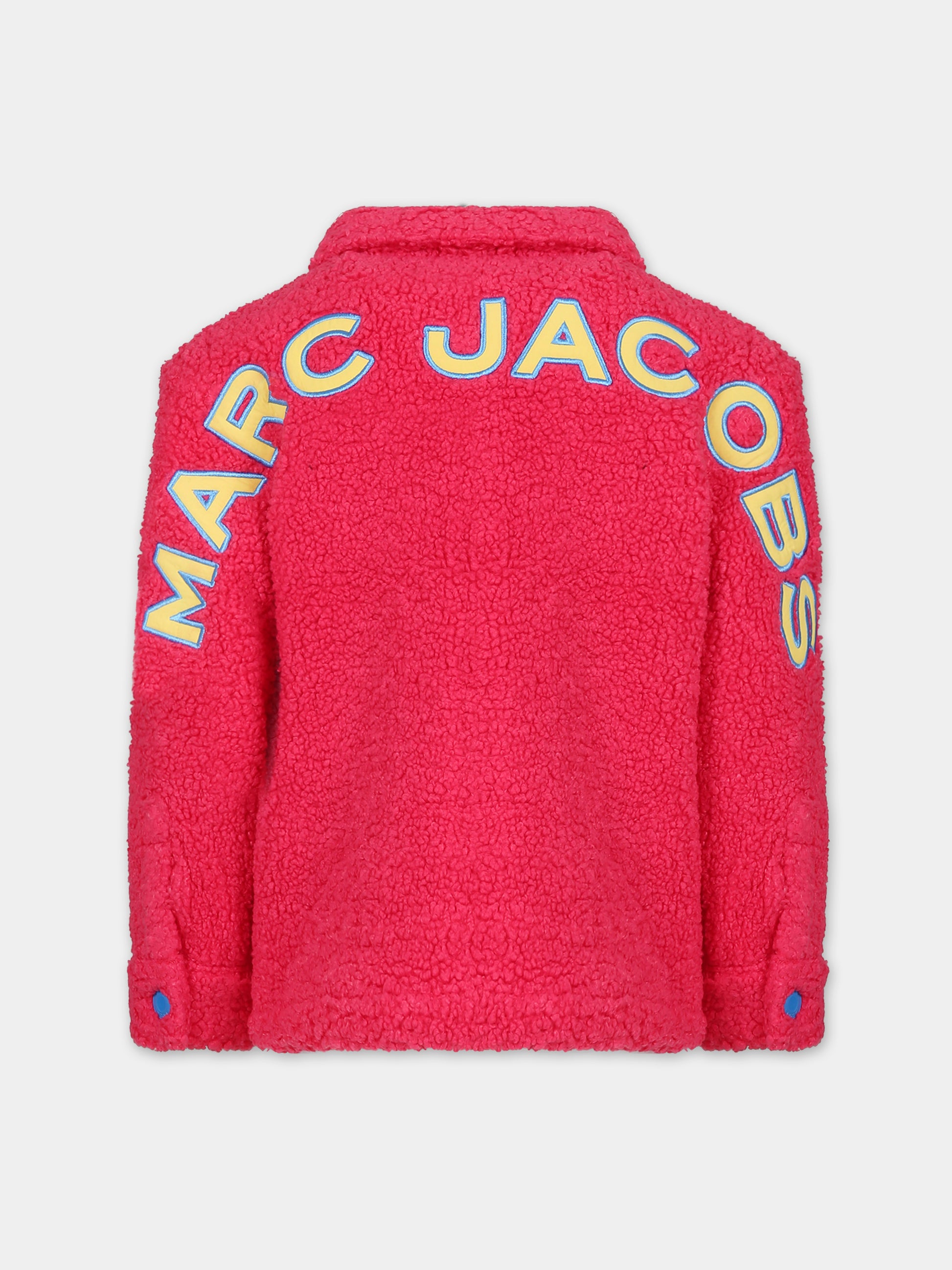Giacca fucsia con logo per bambina,Little Marc Jacobs,W15684 494