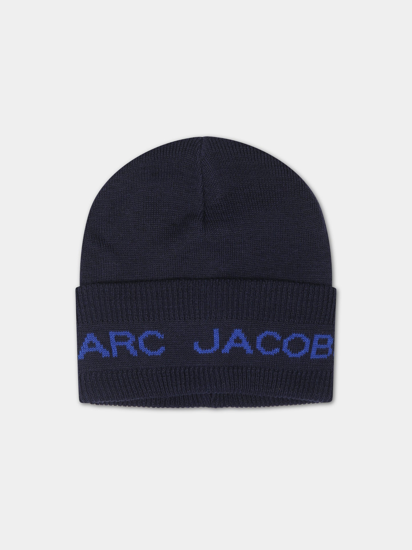 Berretto blu per bambino con logo,Little Marc Jacobs,W51003 85T