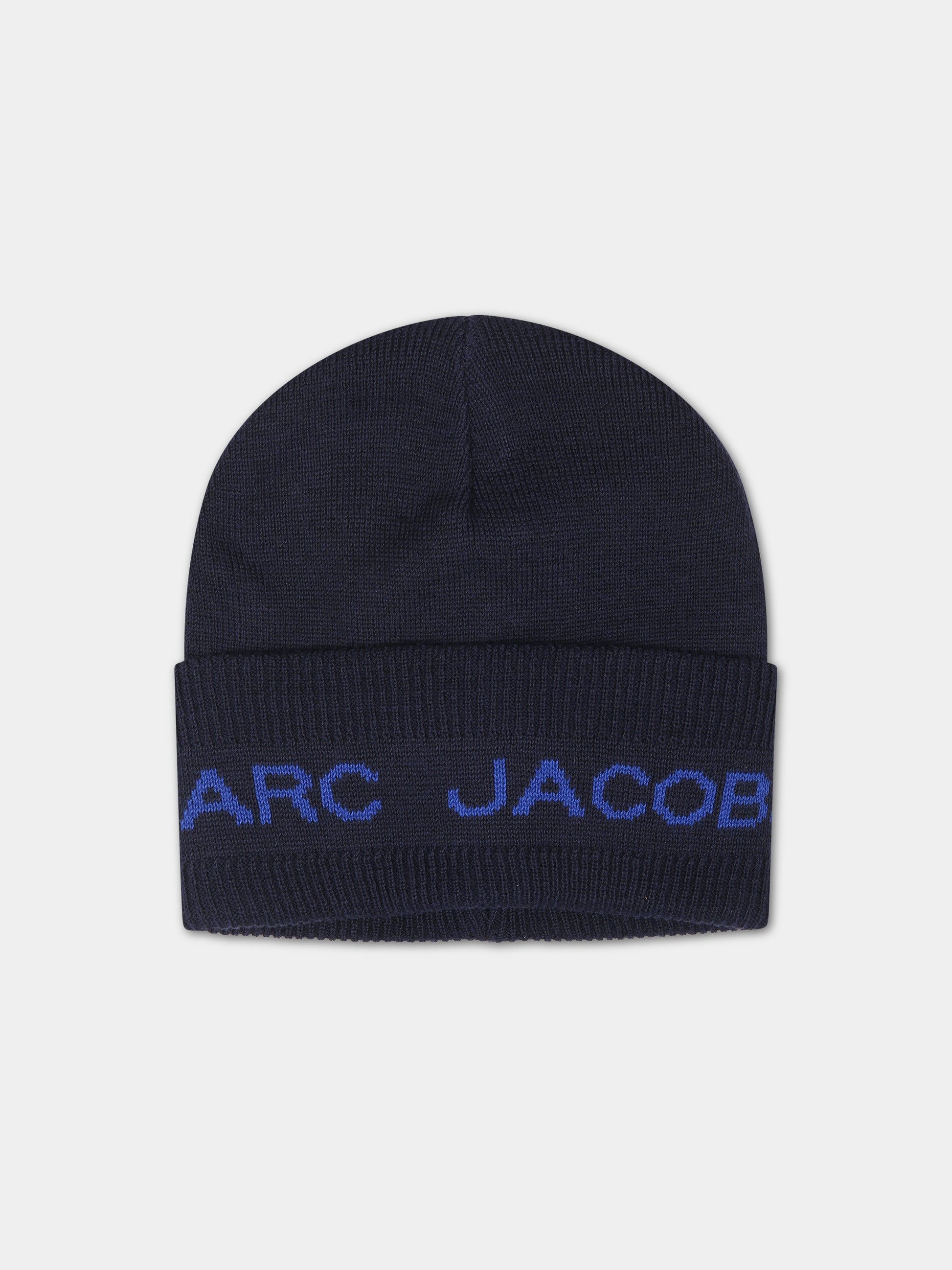 Berretto blu per bambino con logo,Little Marc Jacobs,W51003 85T