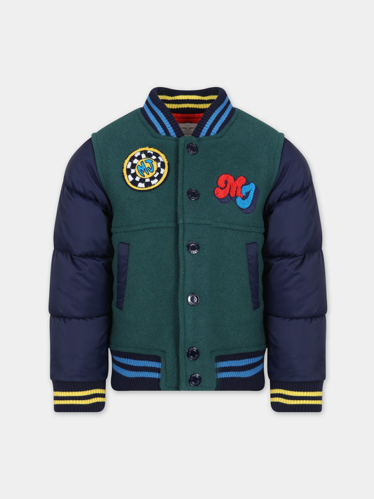 Bomber verde per bambino,Marc Jacobs,W26130 VERDE SCURO