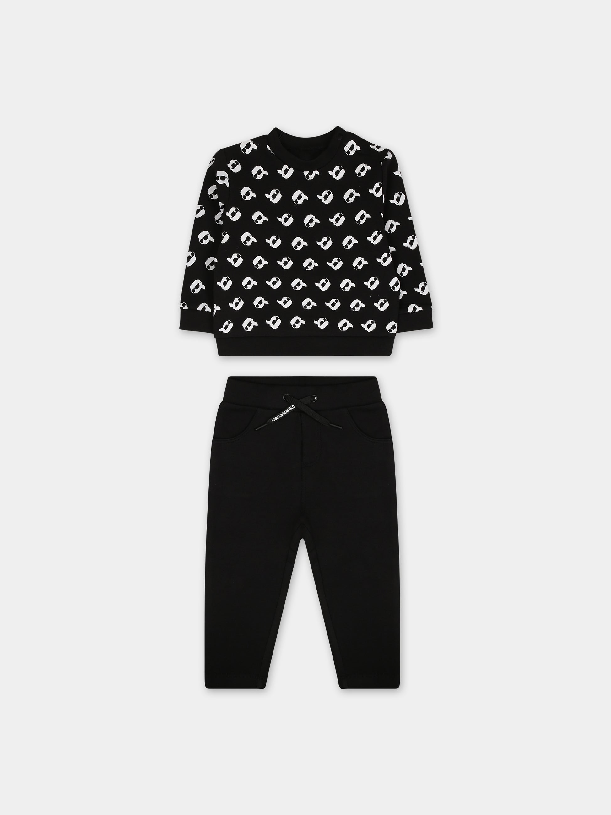 Completo nero per neonati,Karl Lagerfeld Kids,Z98148 09B