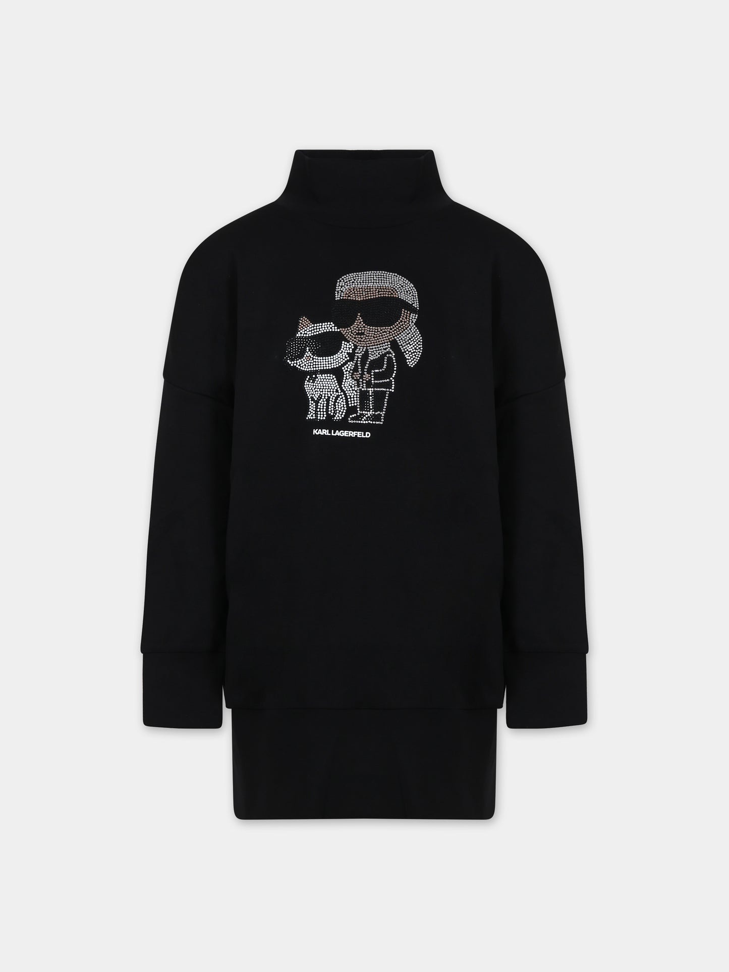 Vestito nero per bambina,Karl Lagerfeld Kids,Z12249 09B