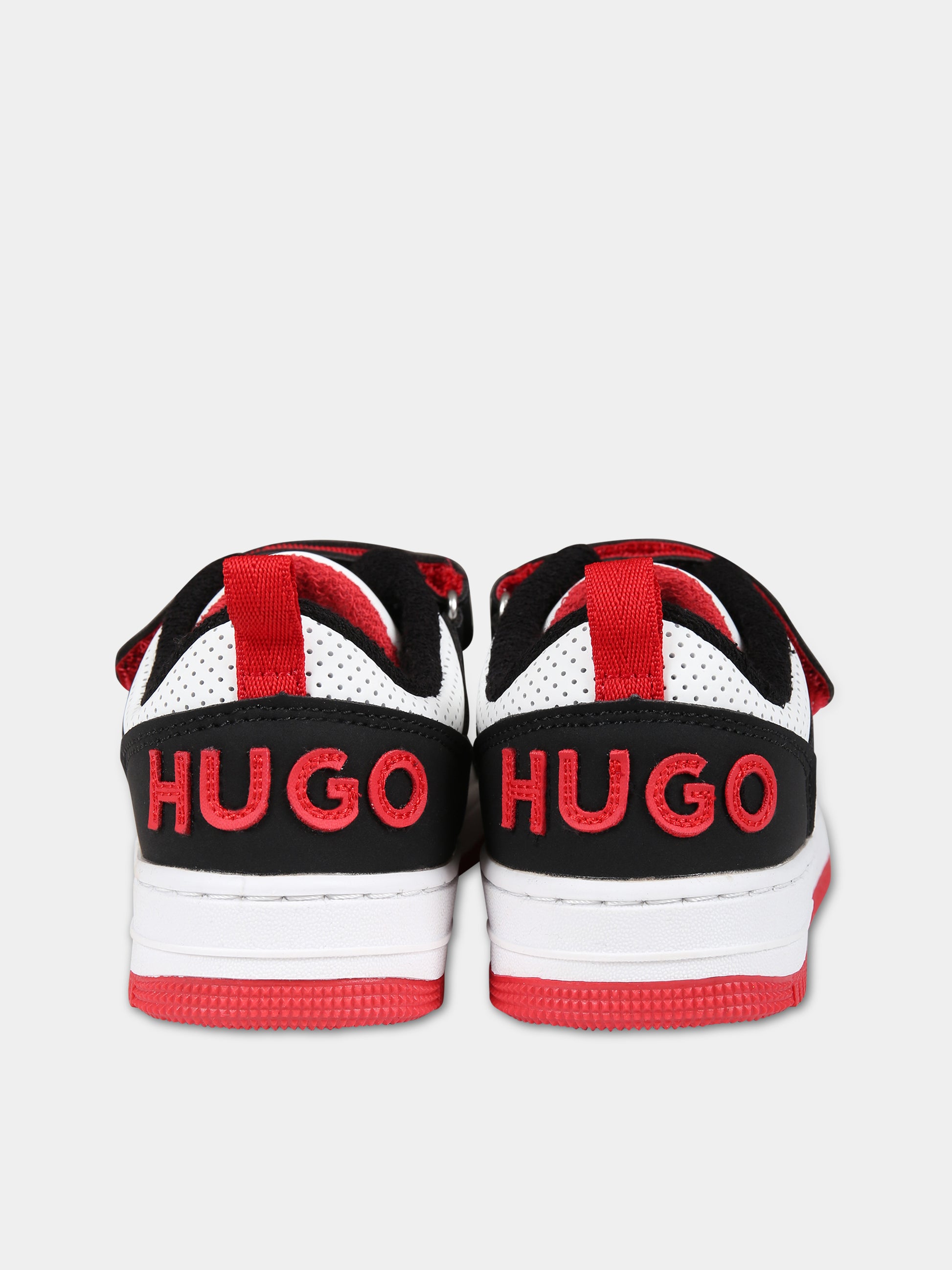 Sneakers bianche per bambino con logo,Hugo,G29010 09B