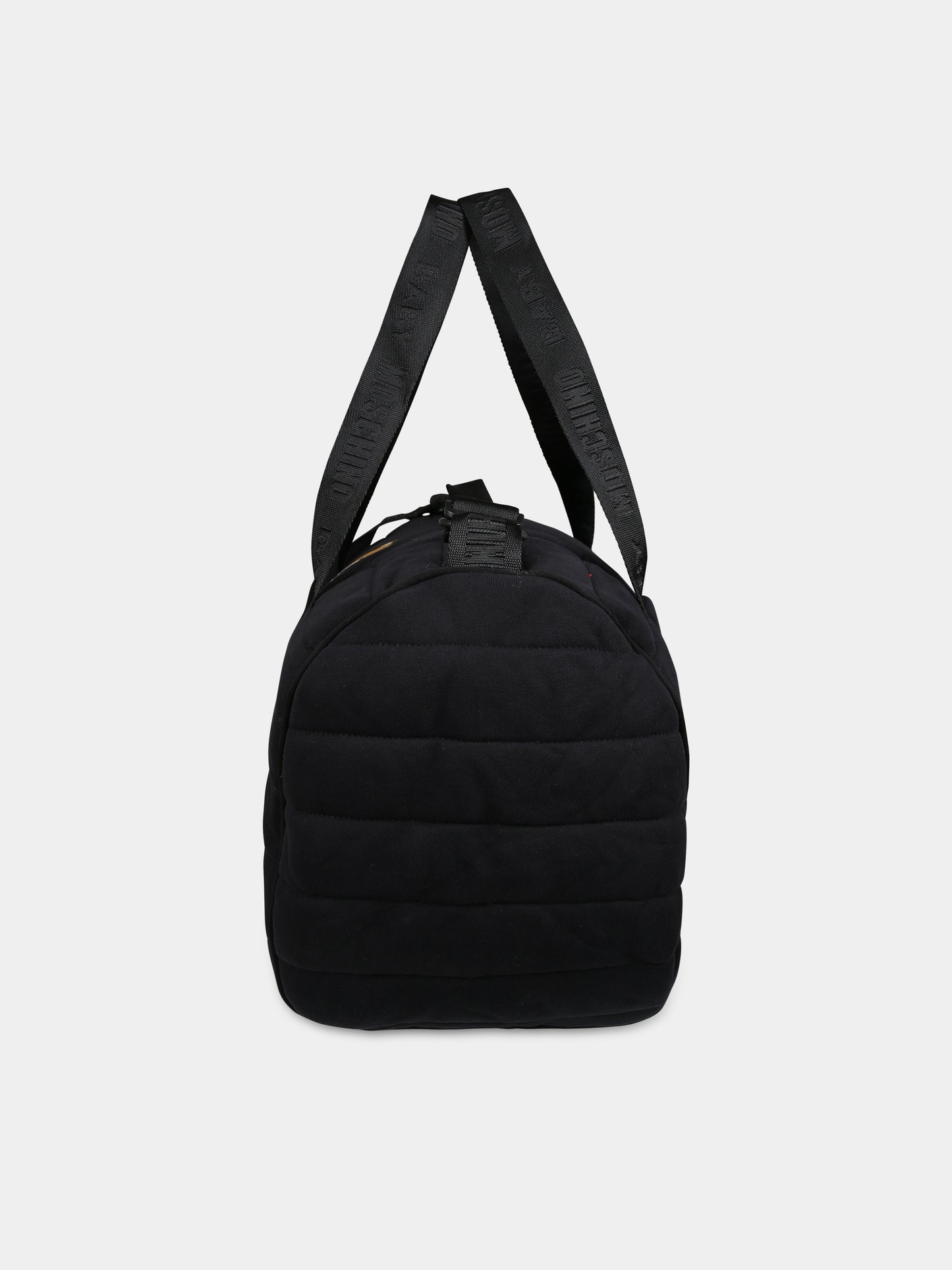 Borsa mamma nera per neonati con Teddy Bear e logo,Moschino Kids,MNX03P LCA26 60100