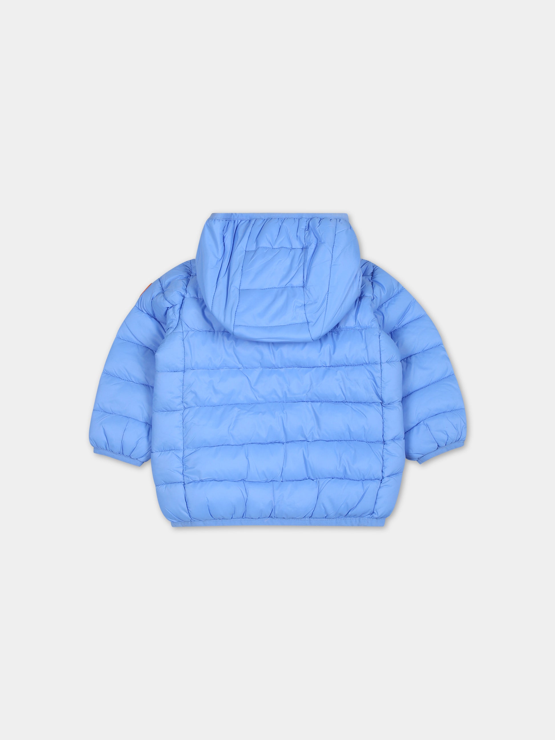 Piumino azzurro per neonato con logo,Save The Duck Kids,I30003X GIGA17 90059