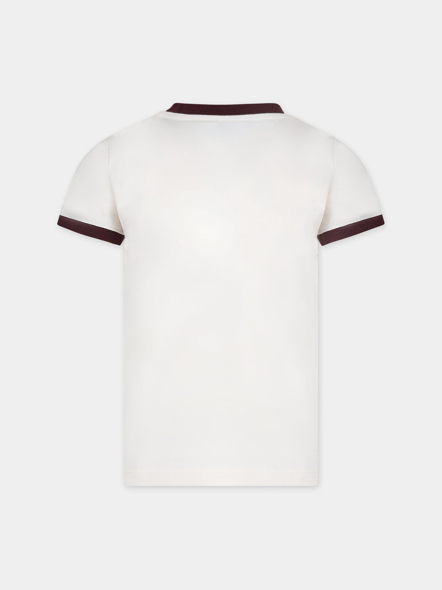 T-shirt avorio per bambini con scritta,Golden Goose,GYP01625 P001299 82455