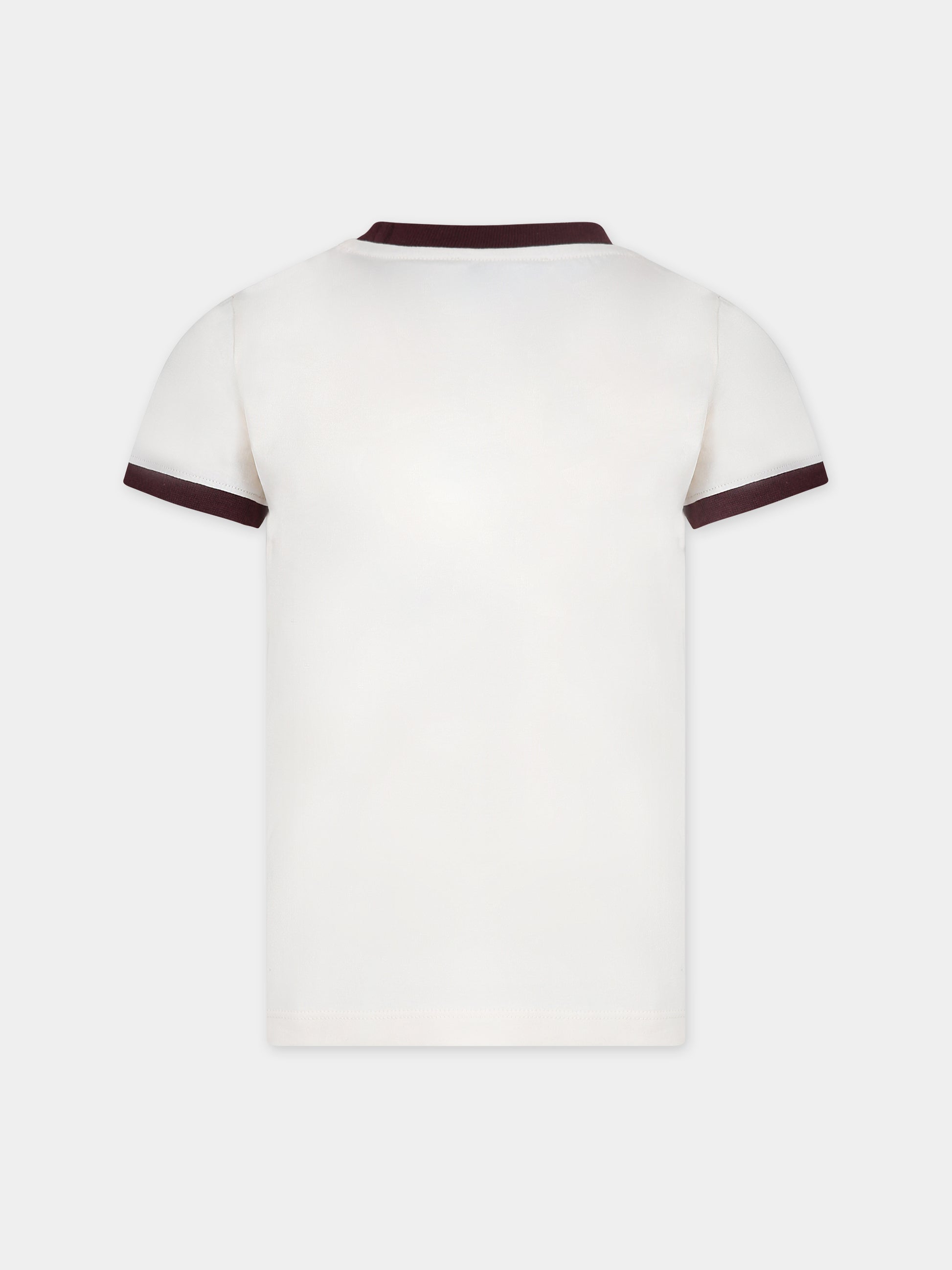 T-shirt avorio per bambini con scritta,Golden Goose,GYP01625 P001299 82455