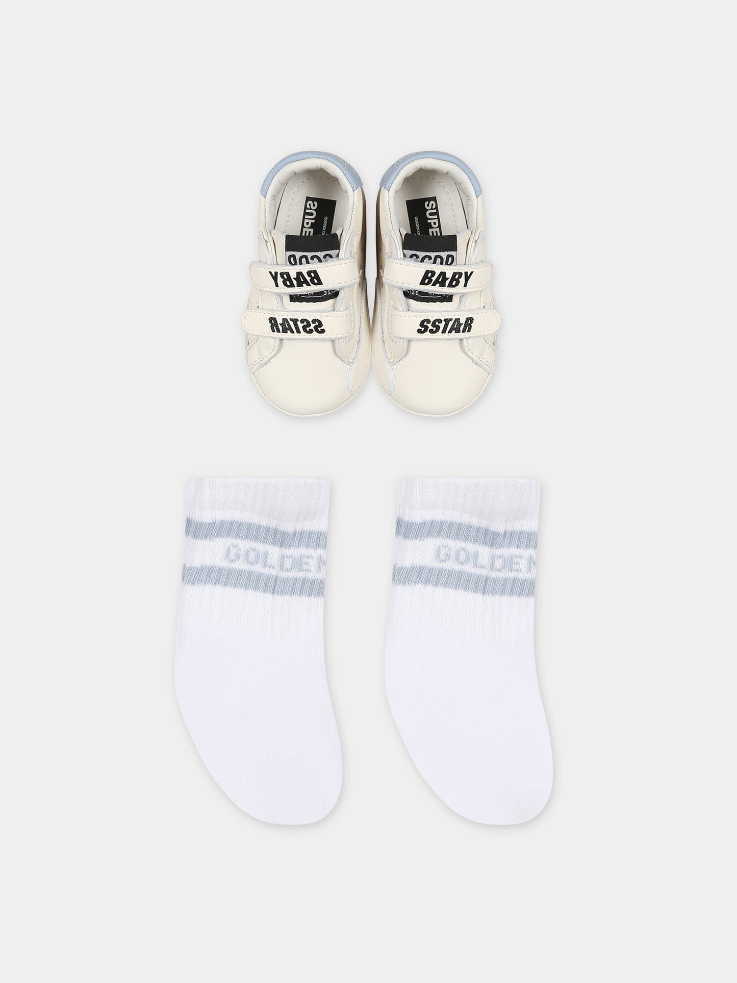 Set bianco per neonato con stella,Golden Goose,GIF00534 F004260 11409