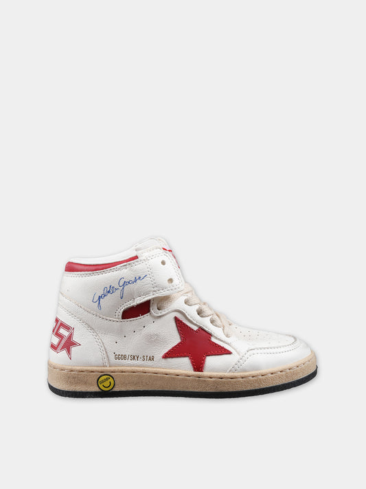 Sneakers Sky Star bianche per bambini con stella,Golden Goose,GYF00230 F003340 10350