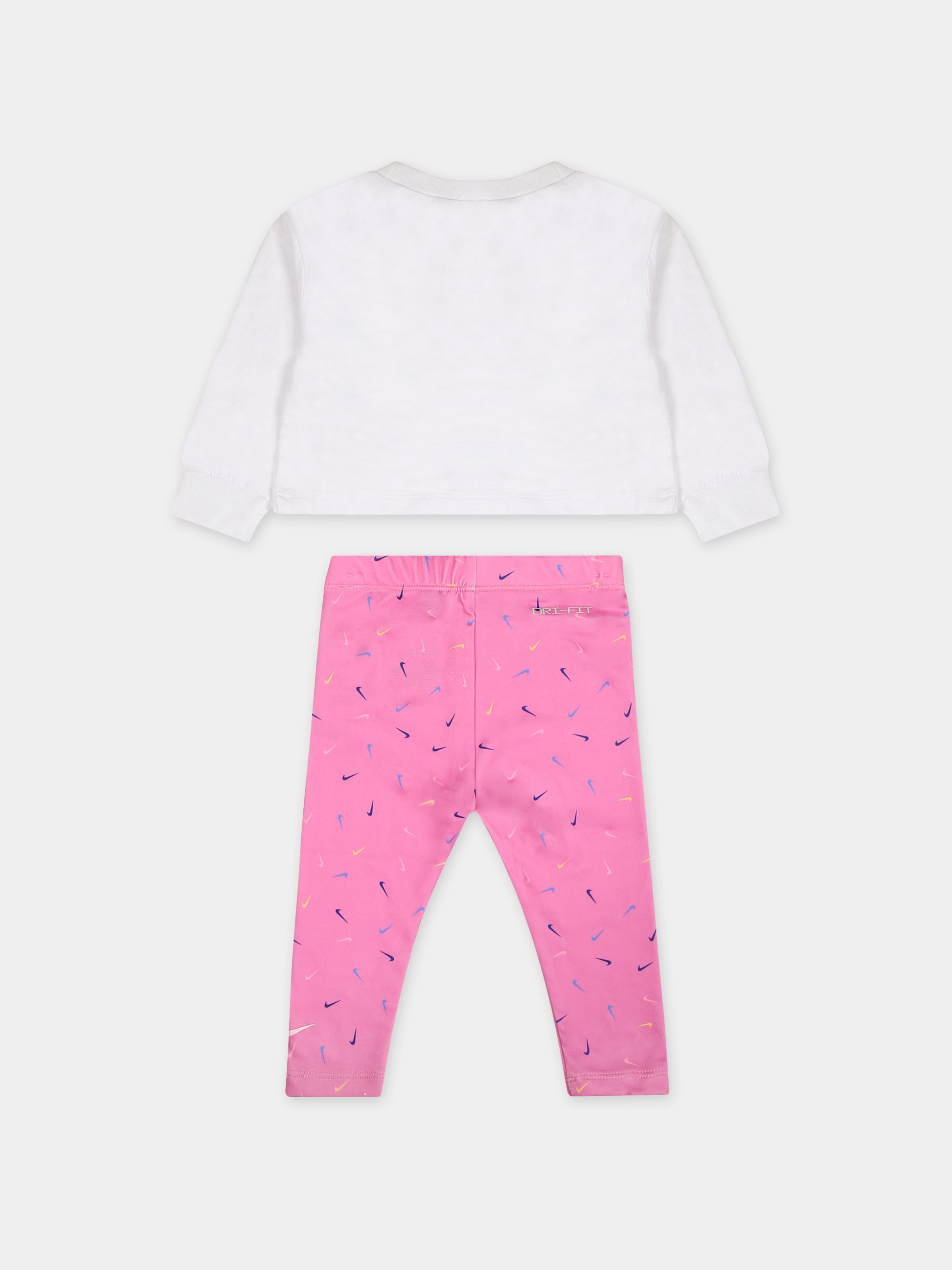 Completo rosa per neonata con swoosh,Nike,16L062 AFN