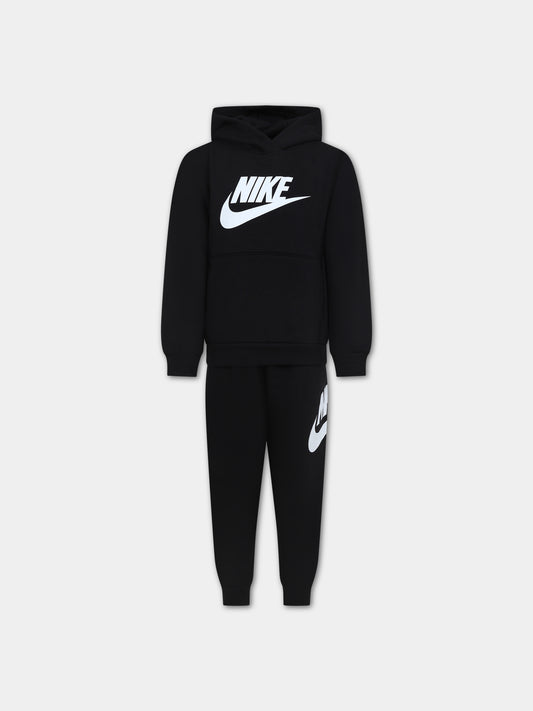 Completo nero per bambini con logo,Nike,86L135 023