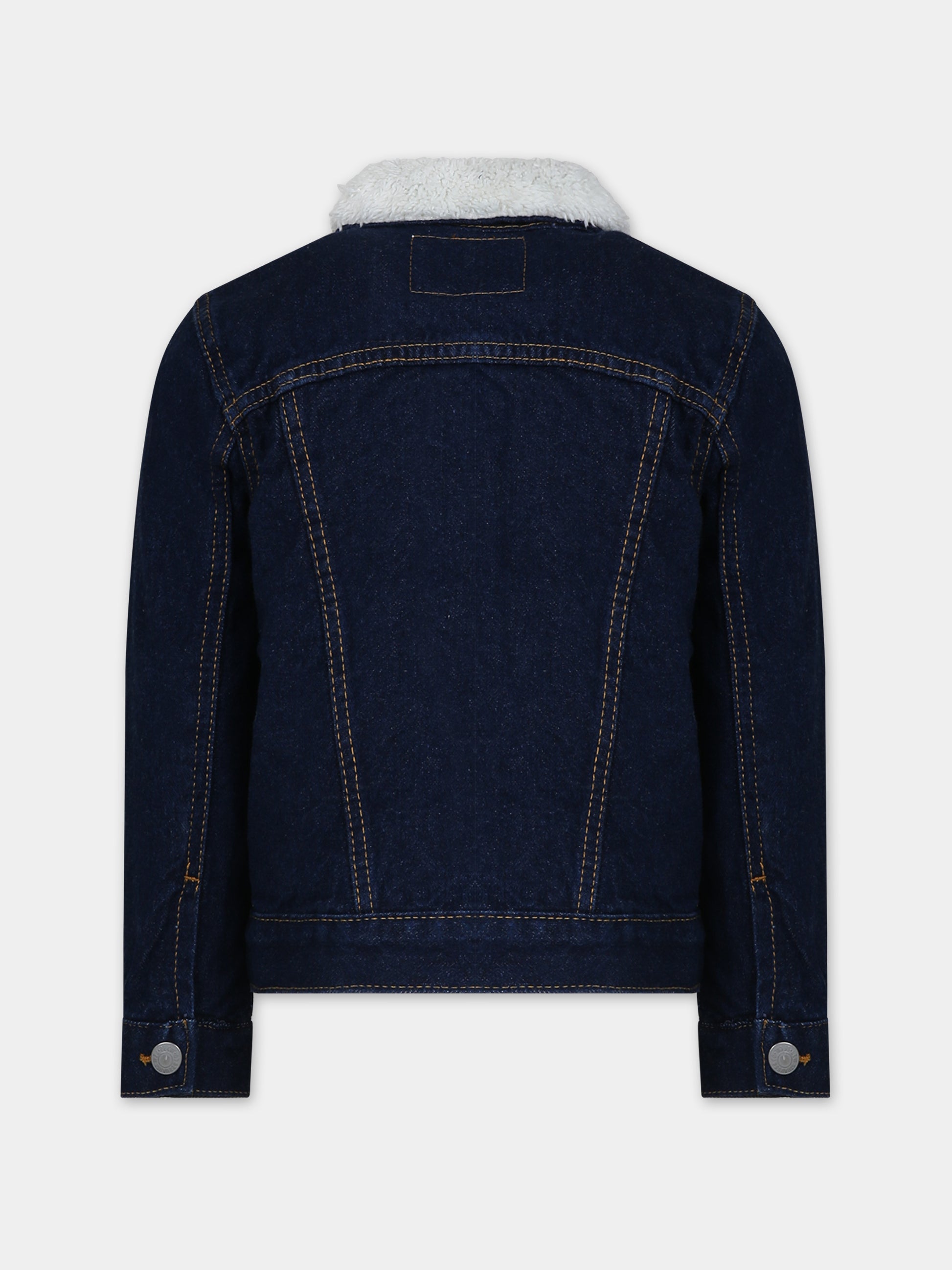 Giubbotto blu per bambini con logo,Levi's Kids,23WMLK8EB220 D3C