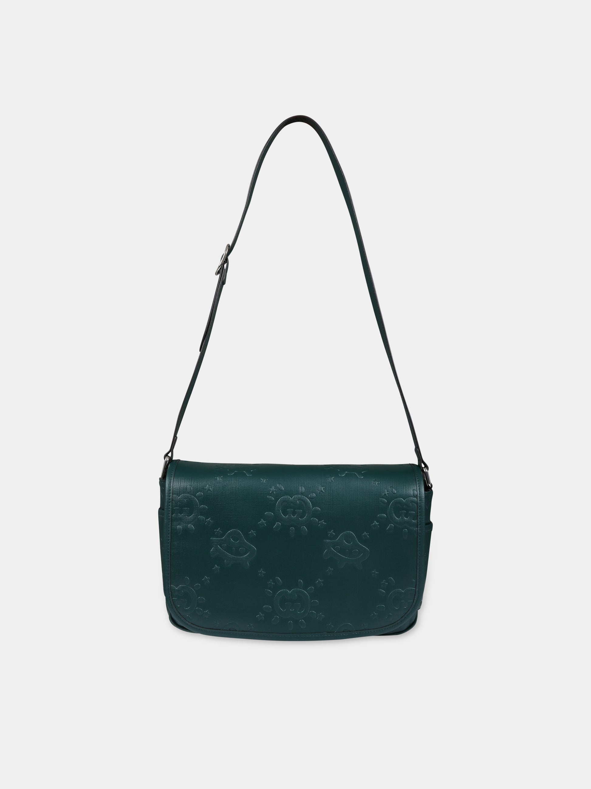 Borsa verde per bembina con incrocio GG,Gucci Kids,664143 FAB9J 3154