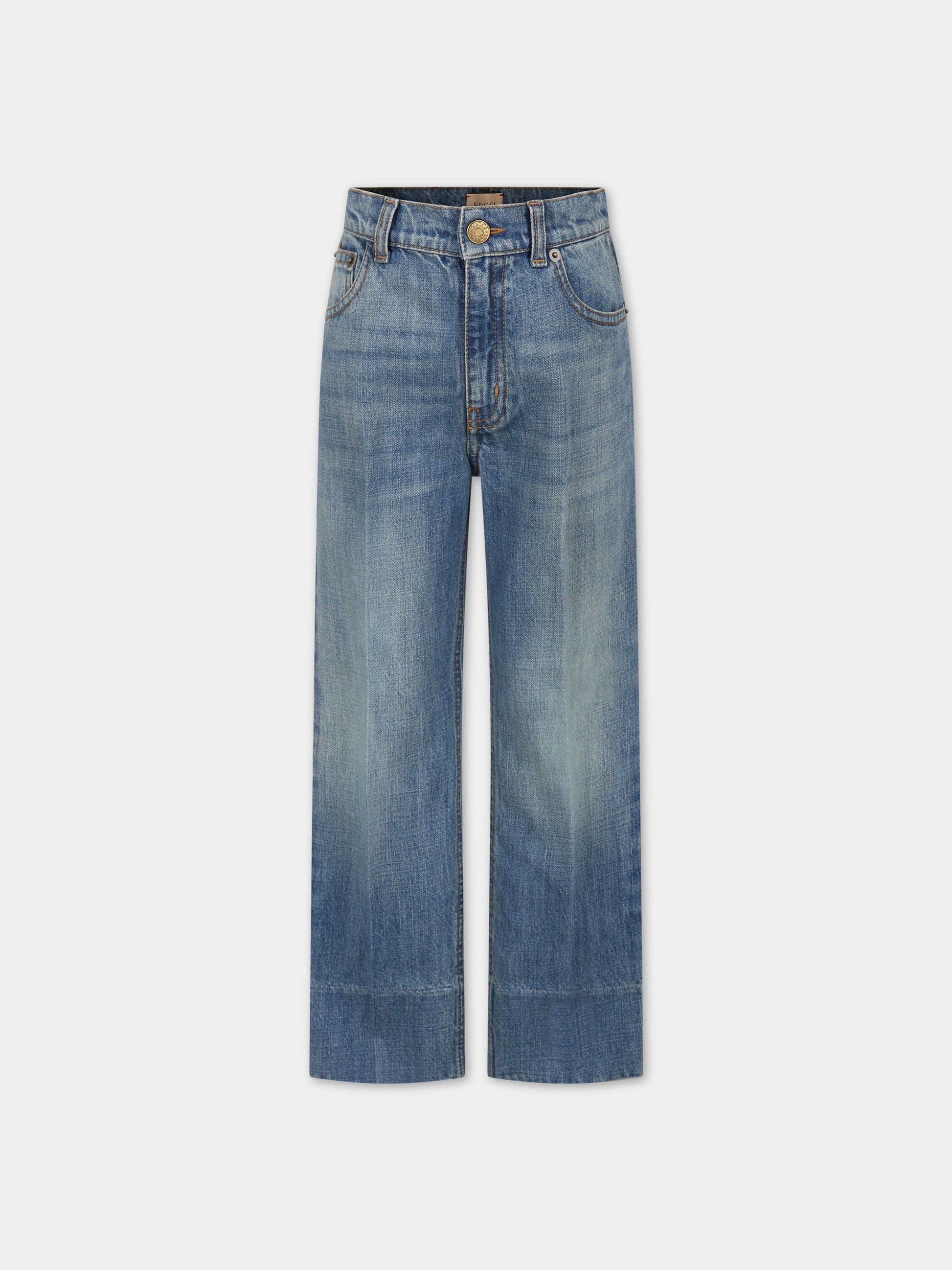 Jeans blu per bambino con logo,Gucci Kids,740912 XDCIT 4452