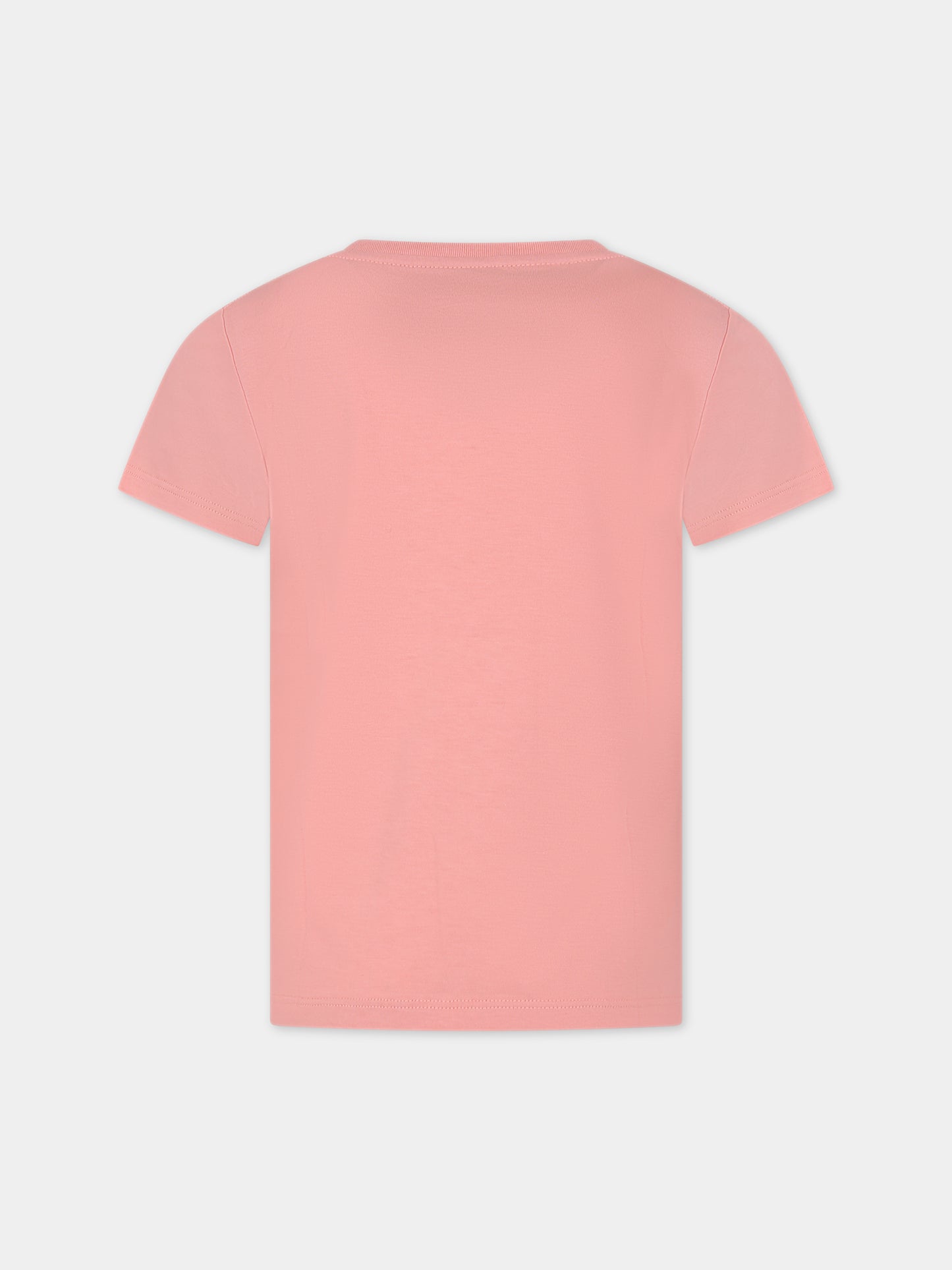 T-shirt rosa per bambina con stampa logo,Gucci Kids,547559 XJFMN 5339