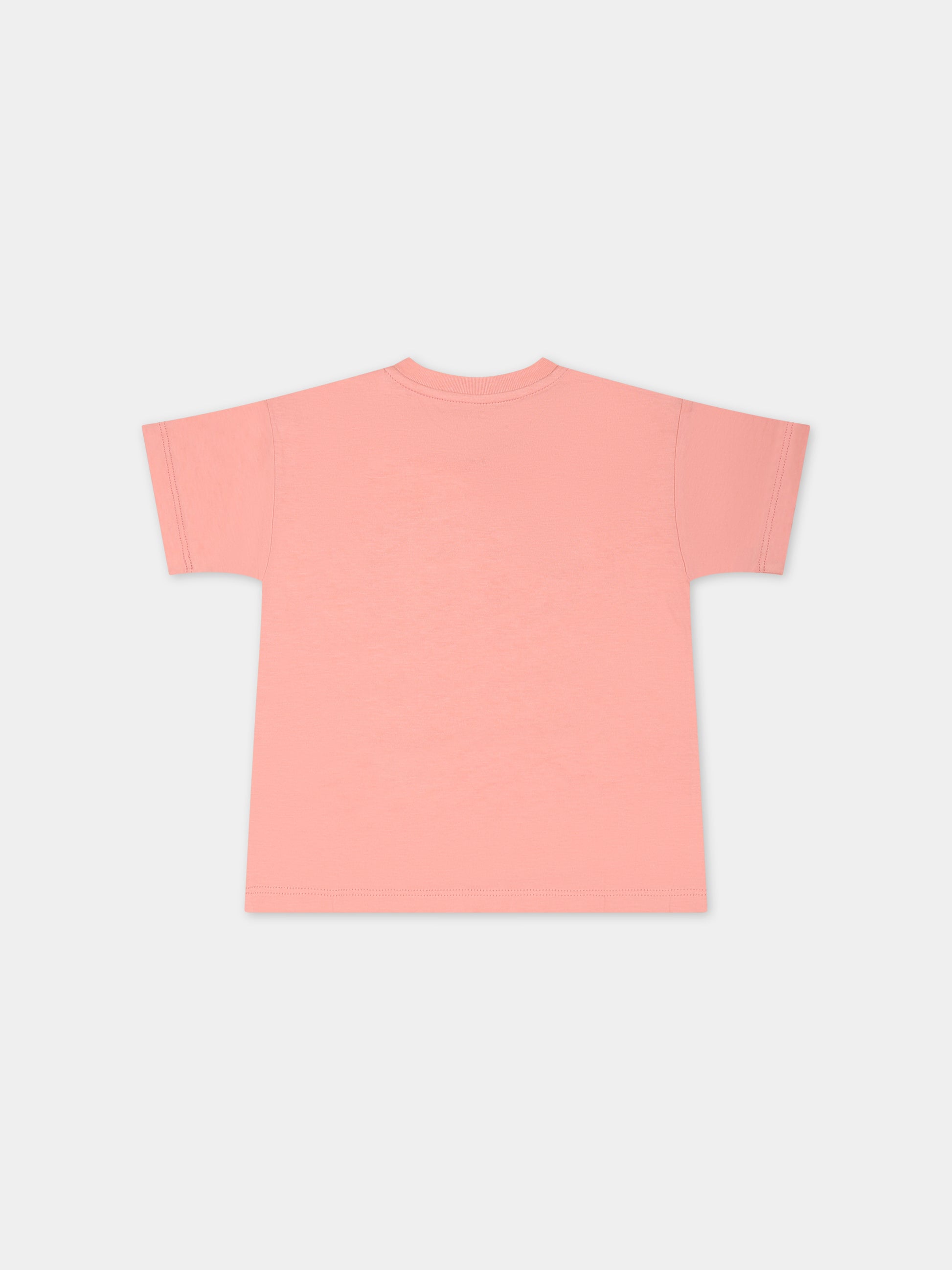 T-shirt rosa per neonata con incrocio GG,Gucci Kids,576871 XJFMX 5339