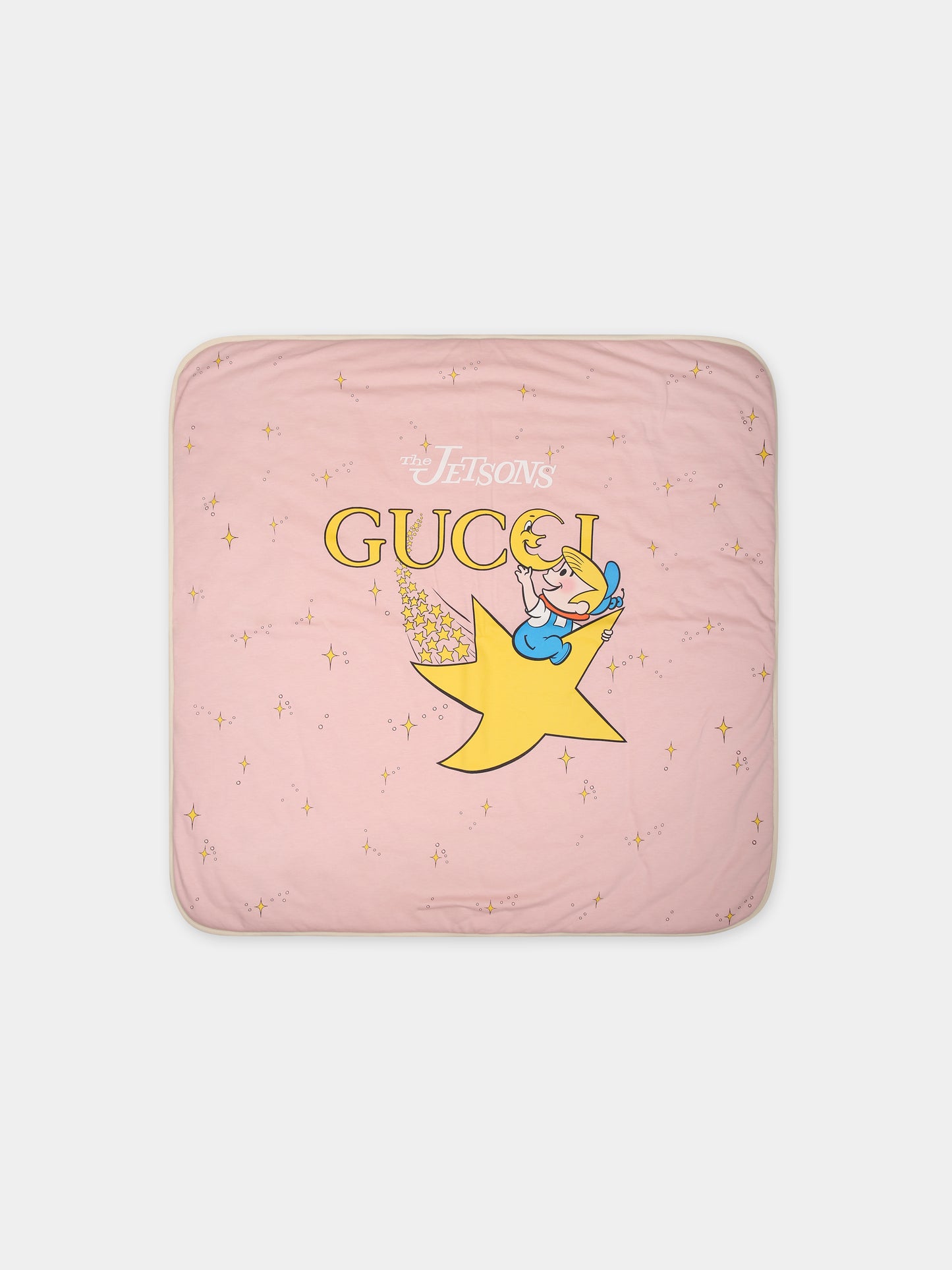 Coperta rosa per neonata con logo e stampa I pronipoti,Gucci Kids,751385 3KAAL 5878
