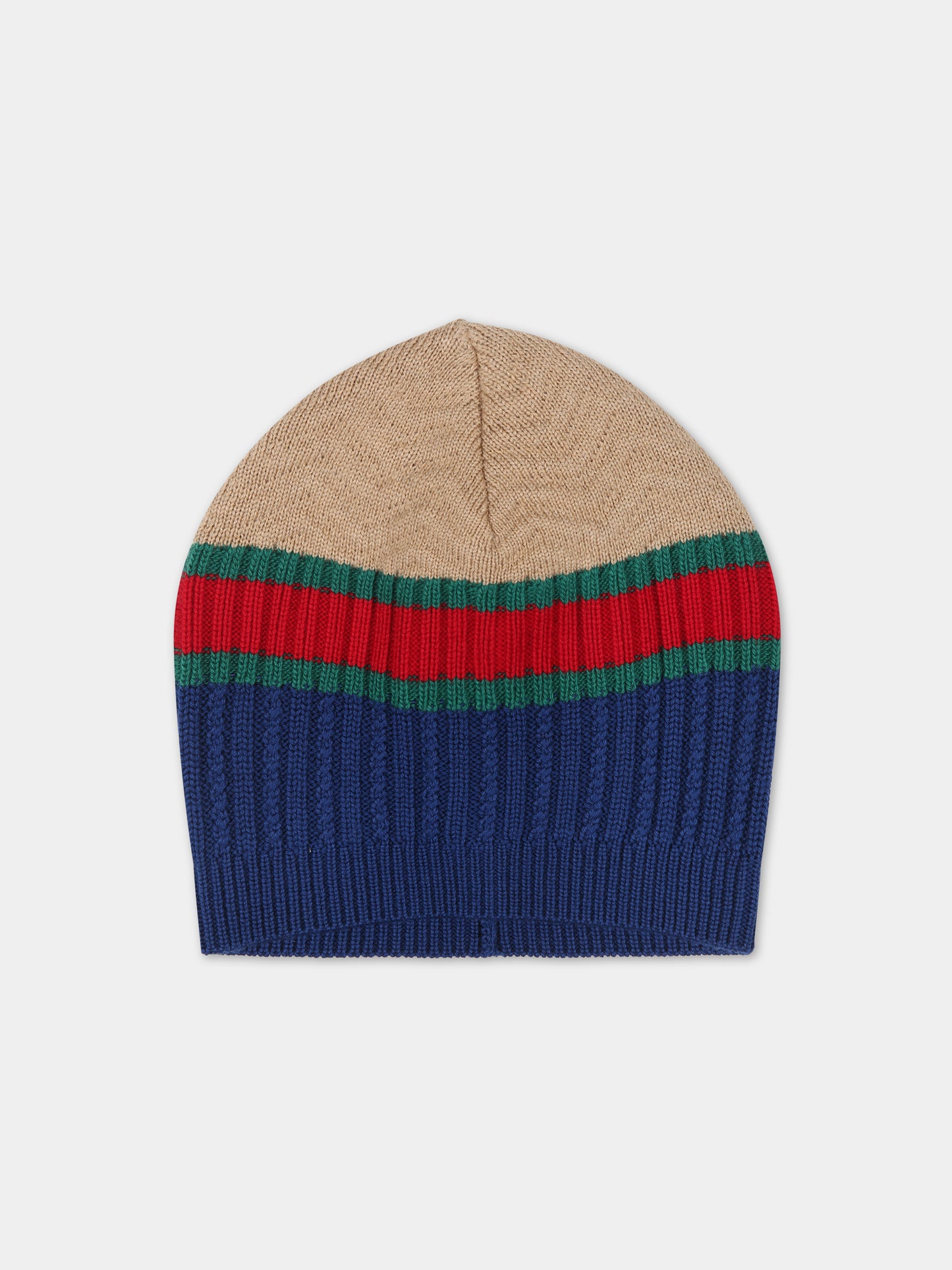Cappello multicolor per bambini con nastro Web,Gucci Kids,747640 4K206 4179