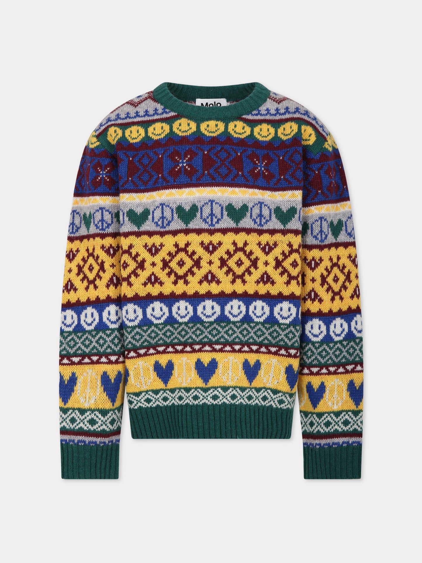 Maglione multicolor per bambino con smile,Molo,1W23K201 3292