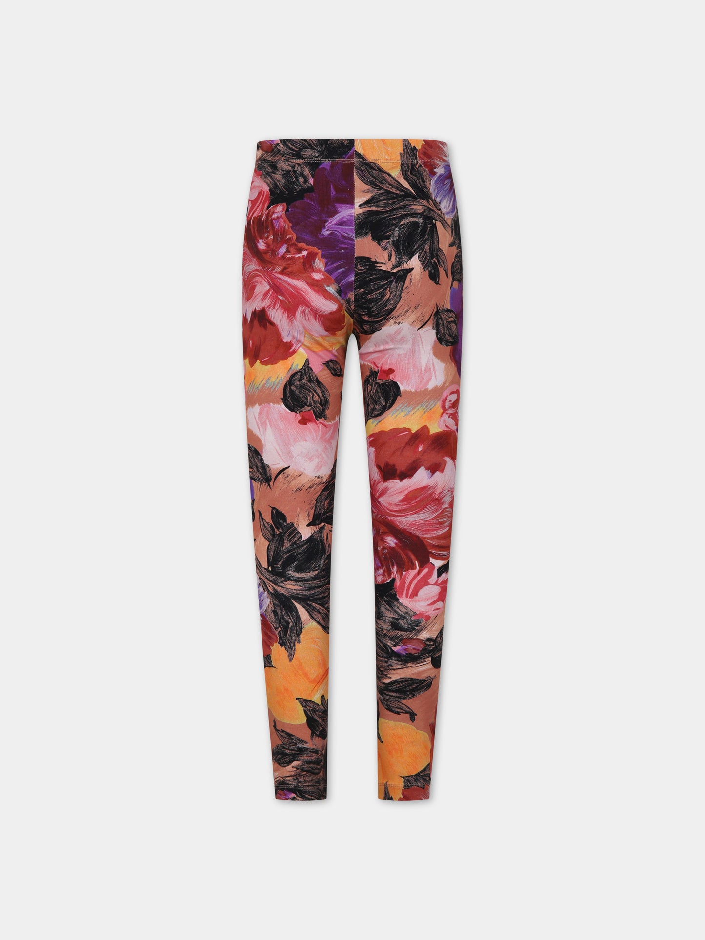 Leggings rosa per bambina con stampa floreale,Molo,2W23F209 6870