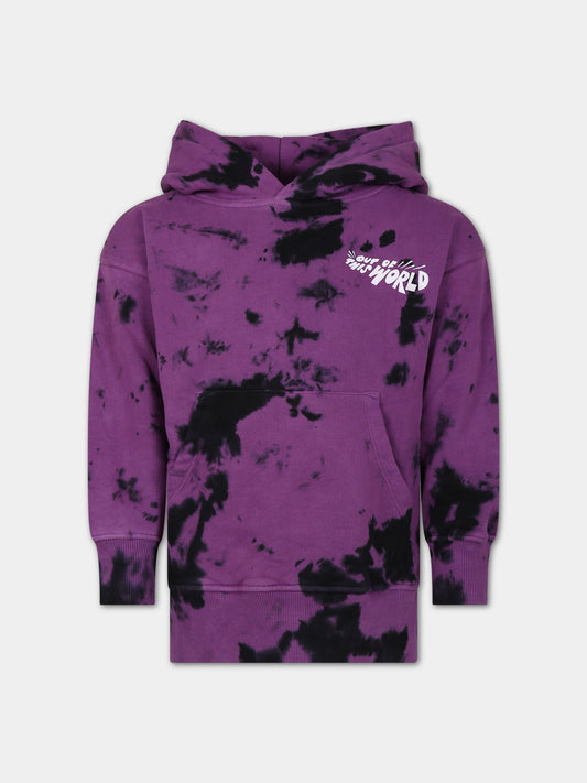 Felpa viola per bambini con scritta,Molo,6W23J304 5964