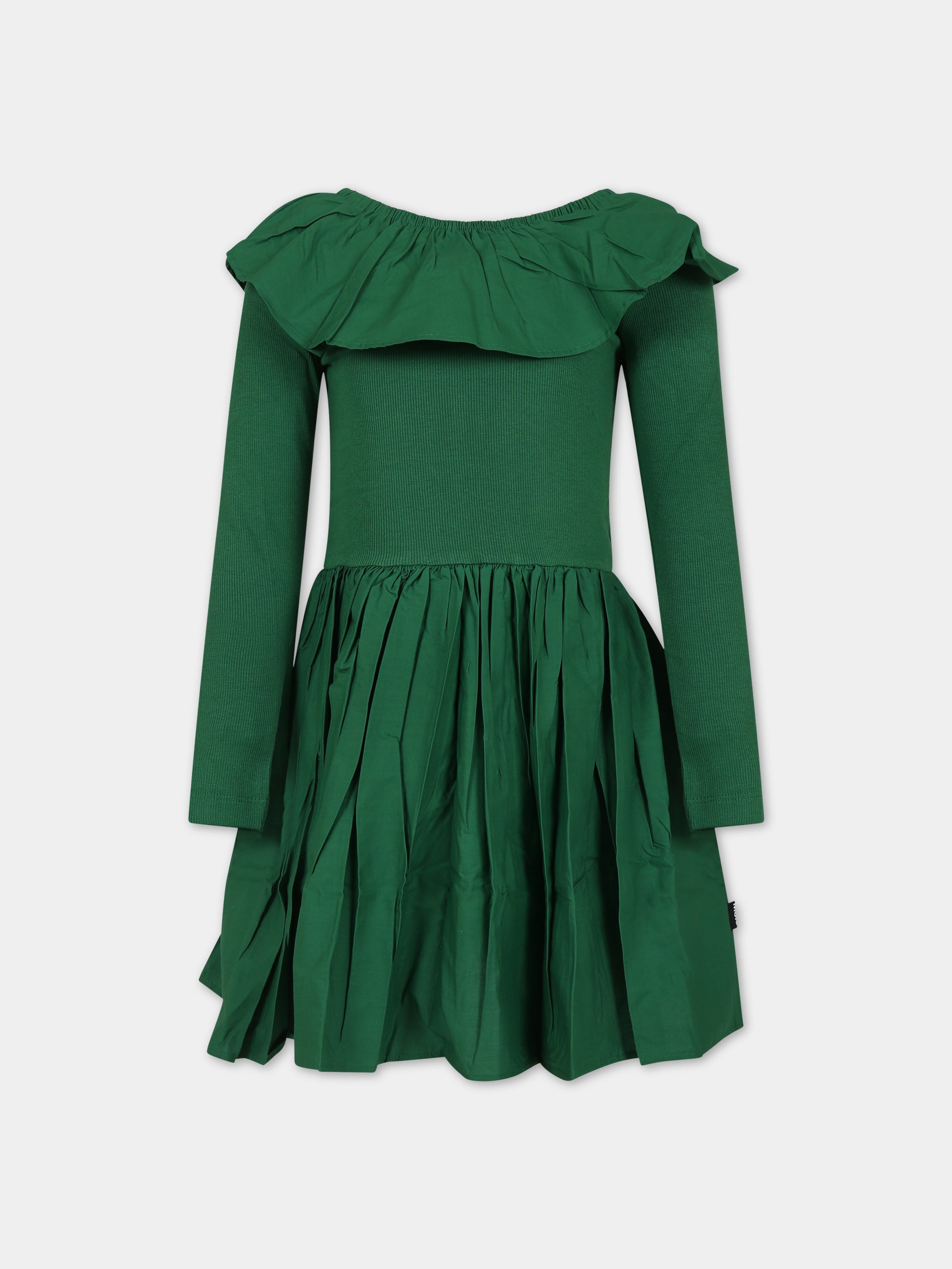 Vestito verde per bambina,Molo,2W23E215 8761