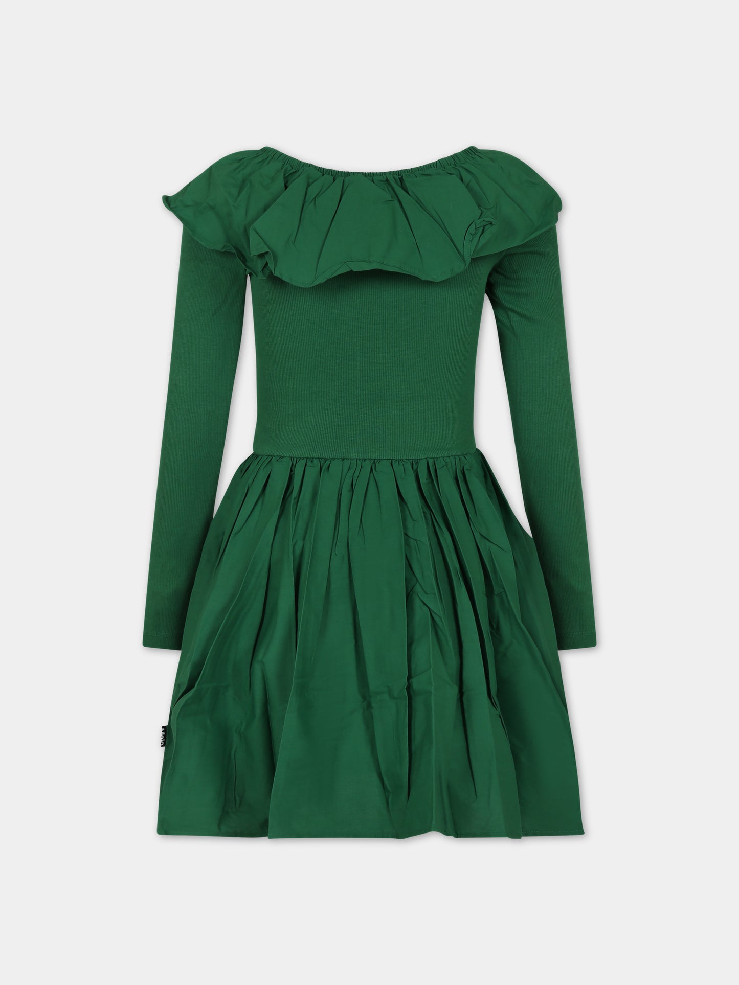 Vestito verde per bambina,Molo,2W23E215 8761