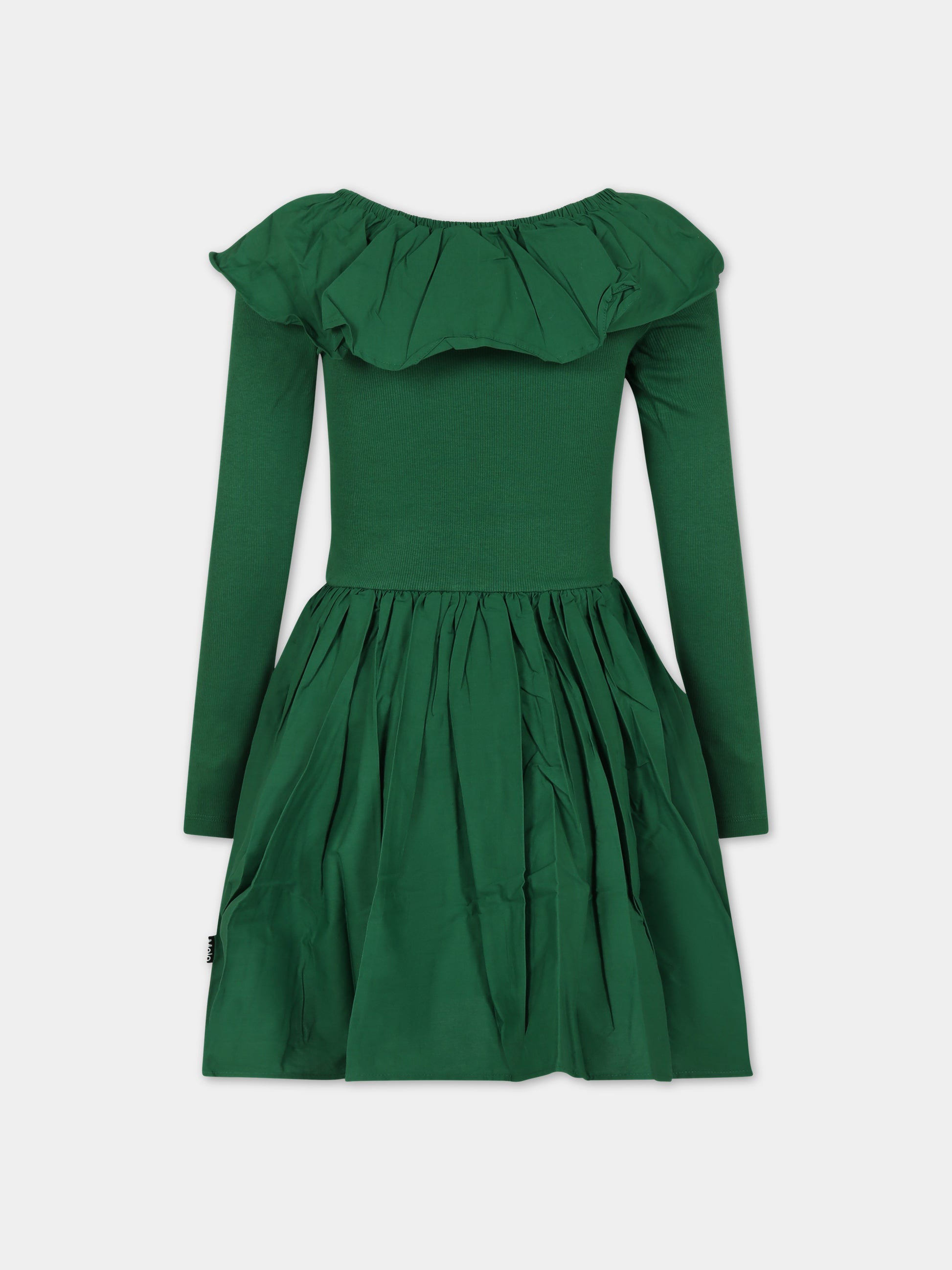 Vestito verde per bambina,Molo,2W23E215 8761