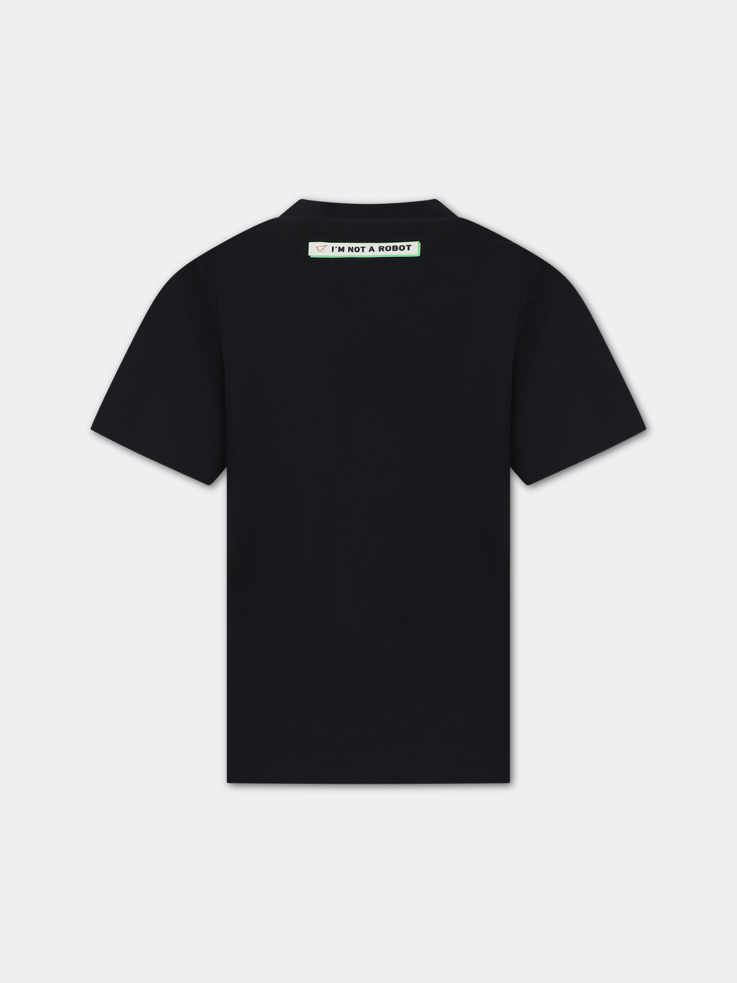 T-shirt nera per bambini con stampa,Molo,6W23A208 3376