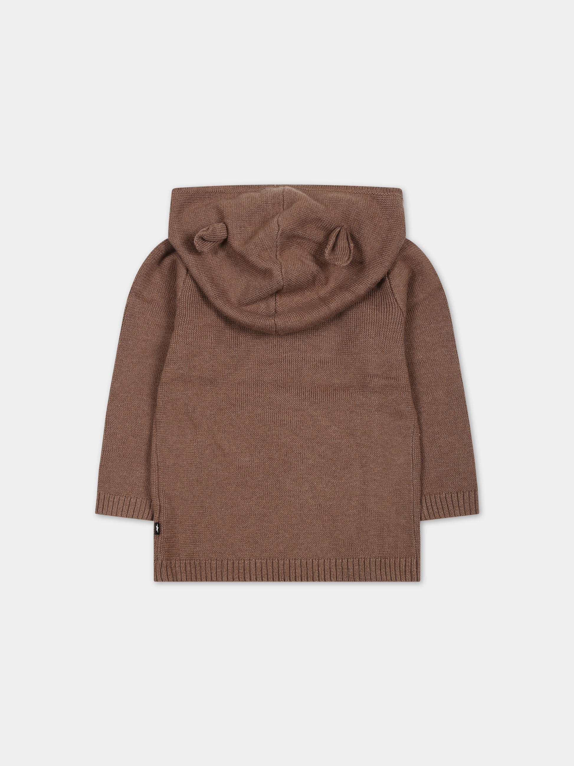 Cardigan marrone per neonati,Molo,6W23K302 8795