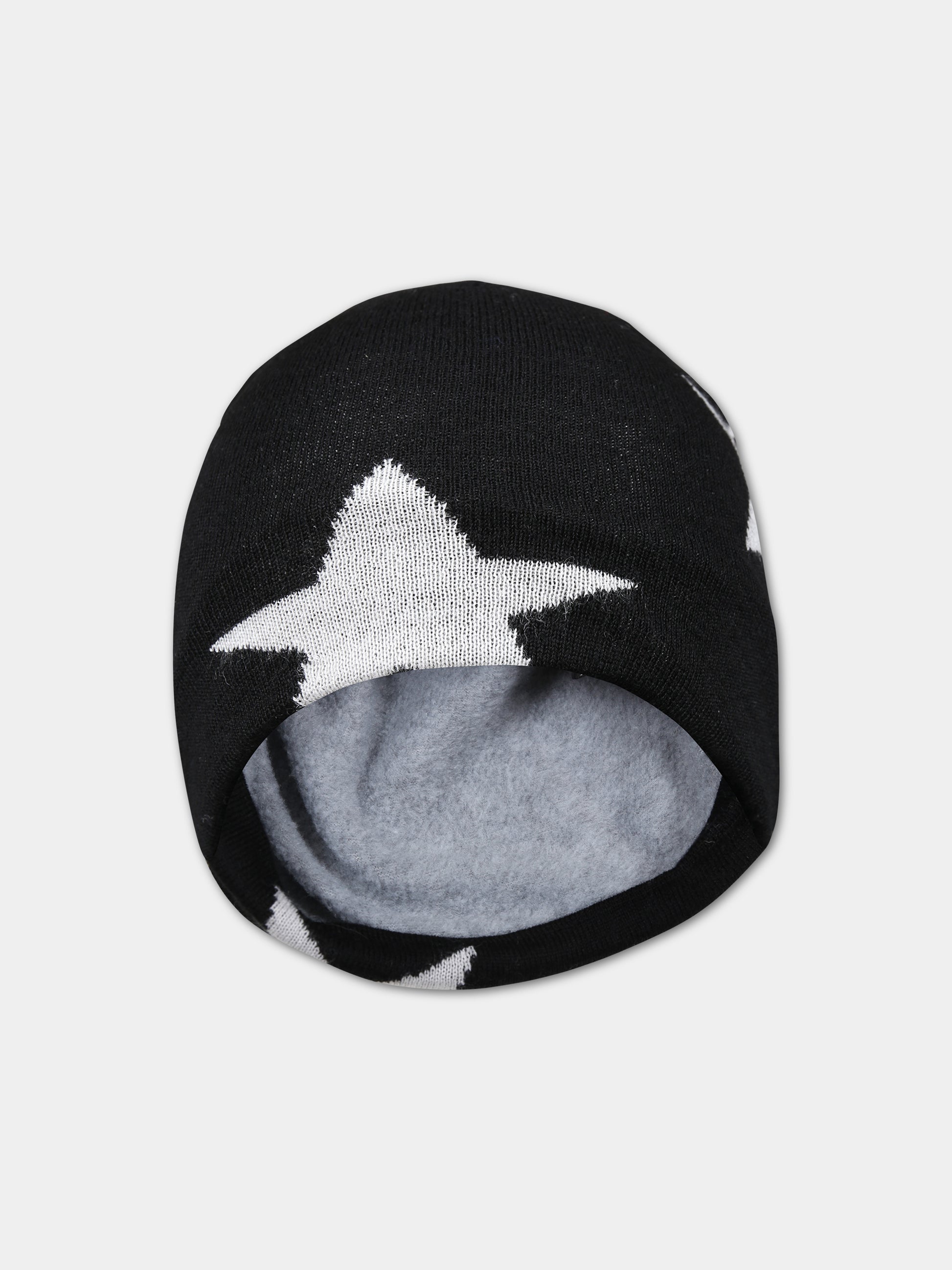 Berretto nero per bambini con stelle,Molo,7W23S301 0099
