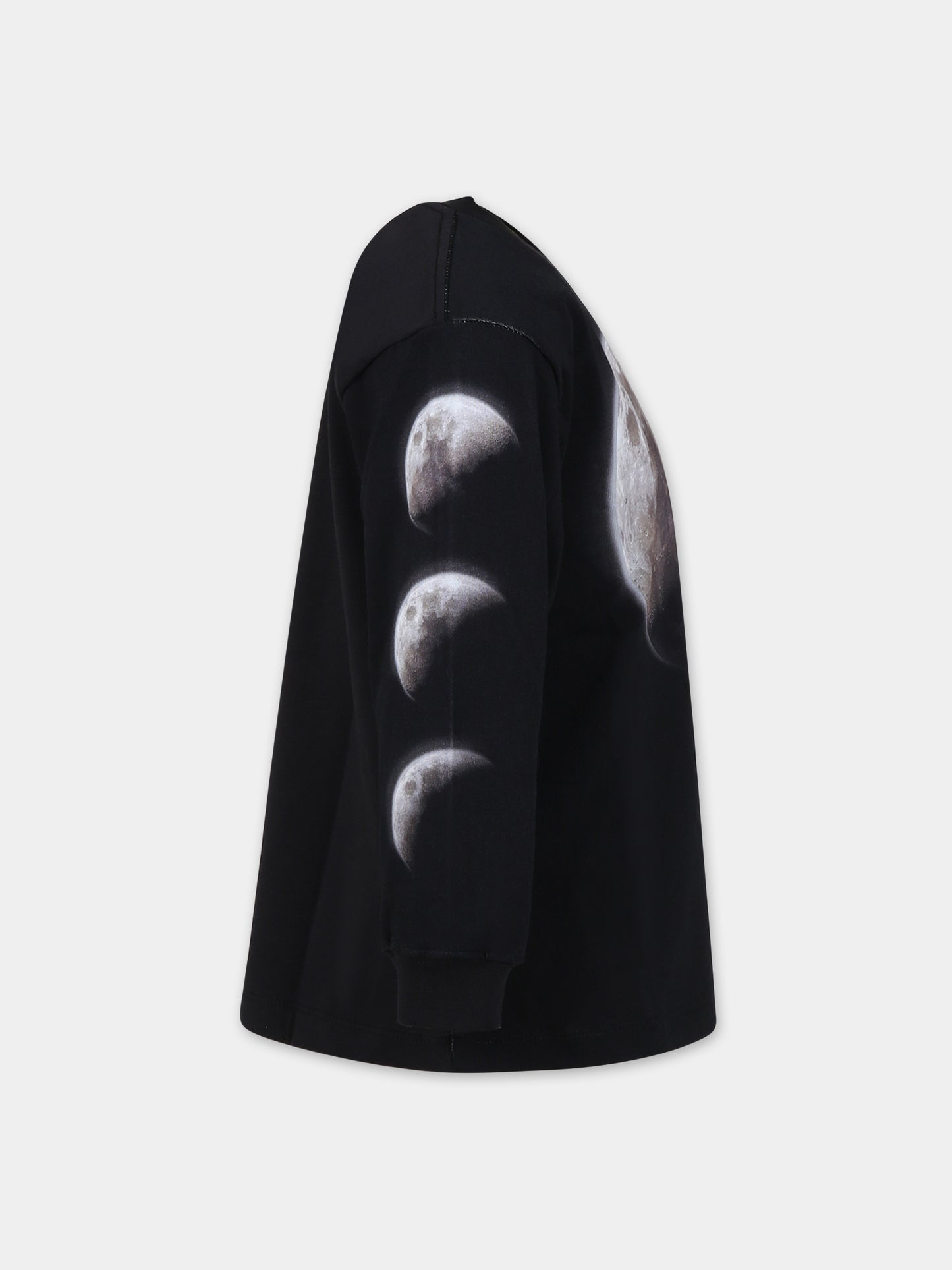 Felpa nera per bambino con stampa luna,Molo,1W23A403 3370
