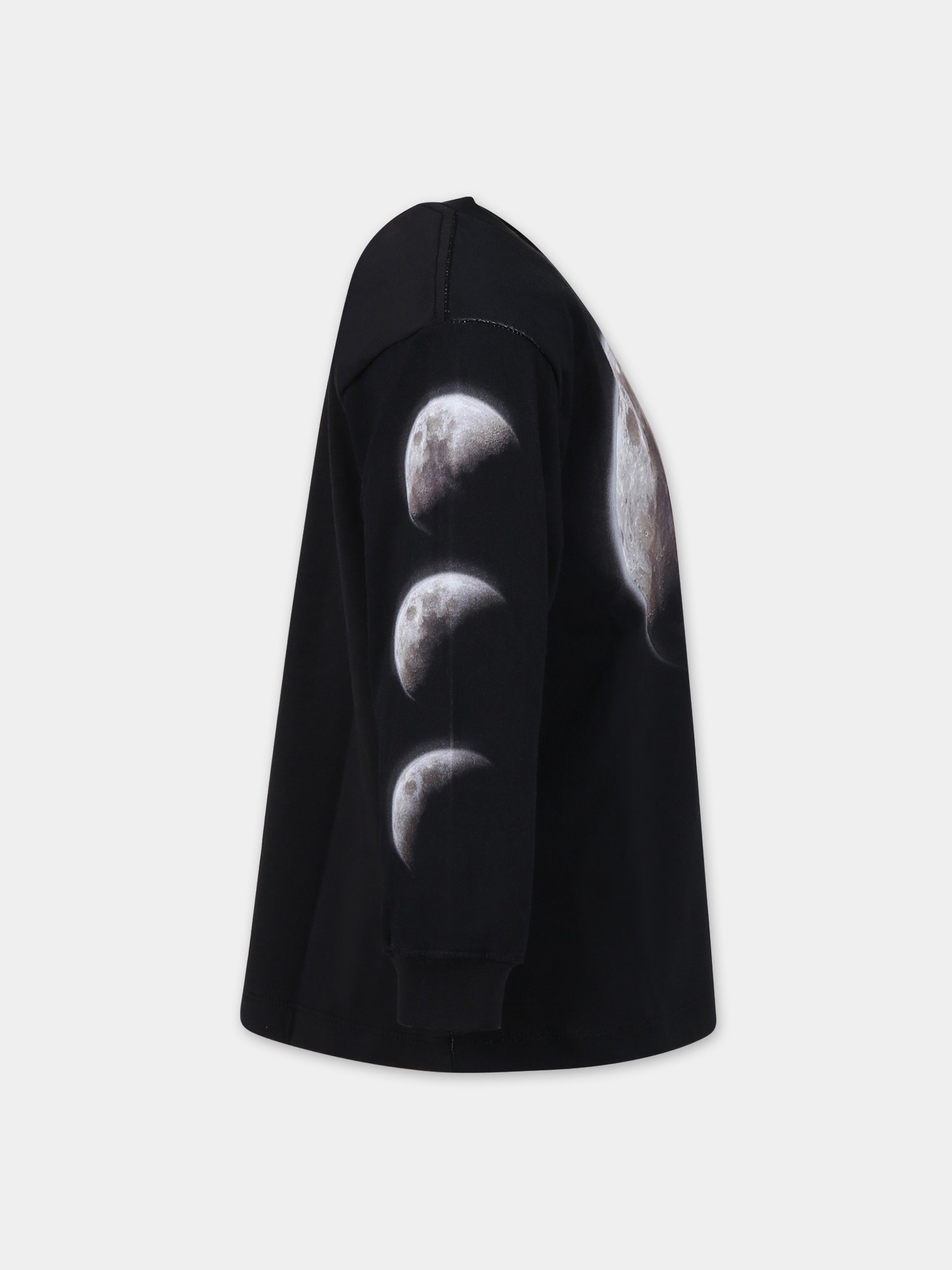 Felpa nera per bambino con stampa luna,Molo,1W23A403 3370