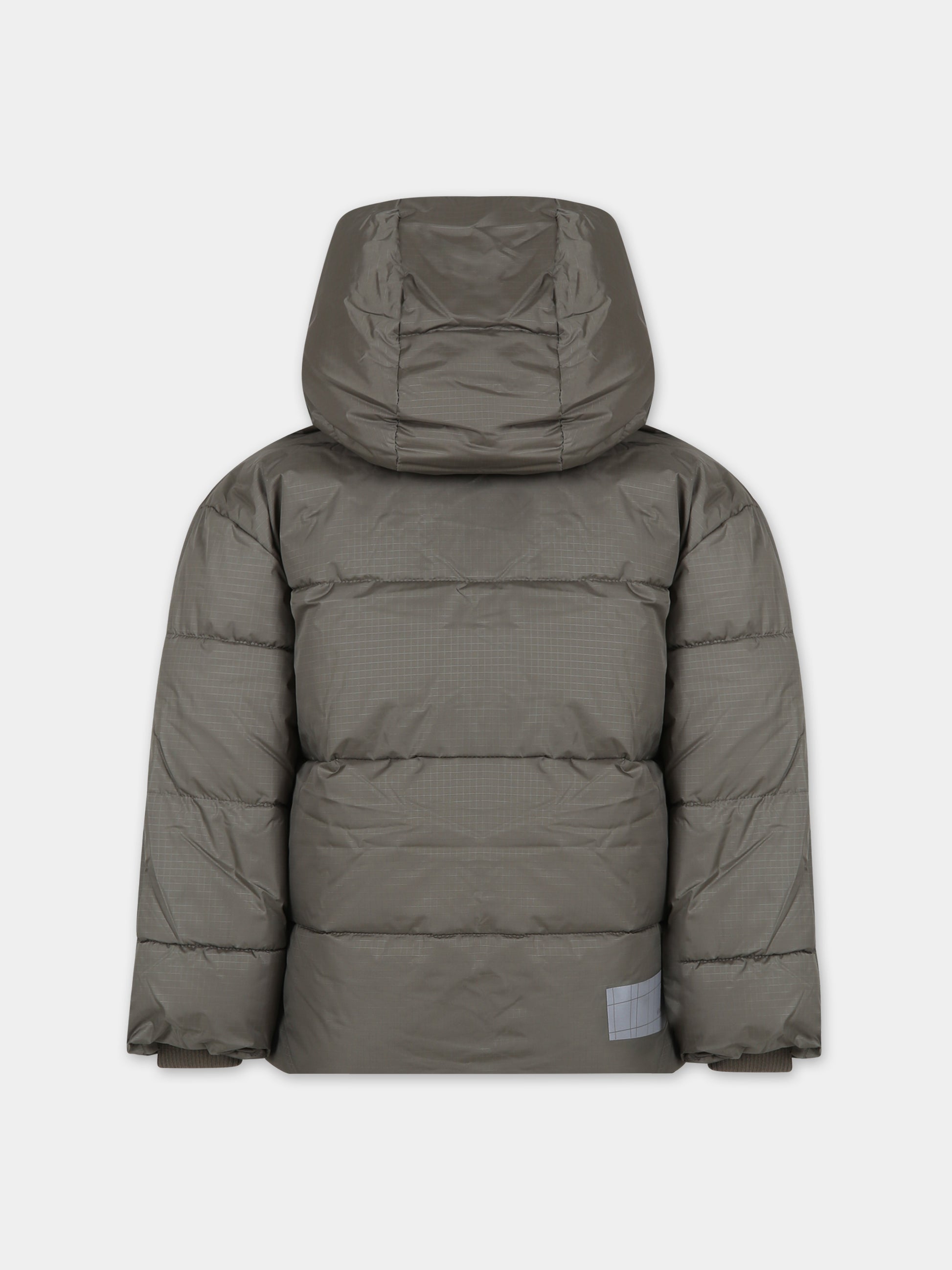 Piumino verde militare per bambini con logo,Molo,5W23M309 8782