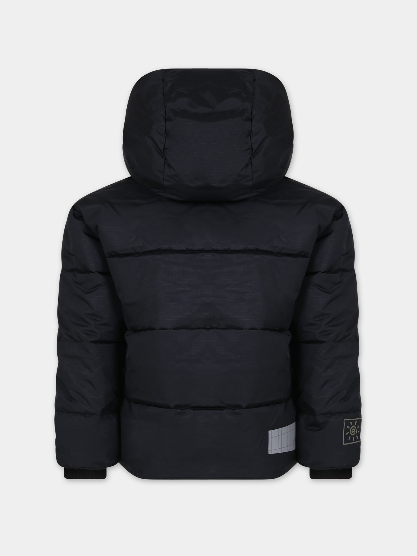 Piumino nero per bambini con logo,Molo,5W23M309 0099